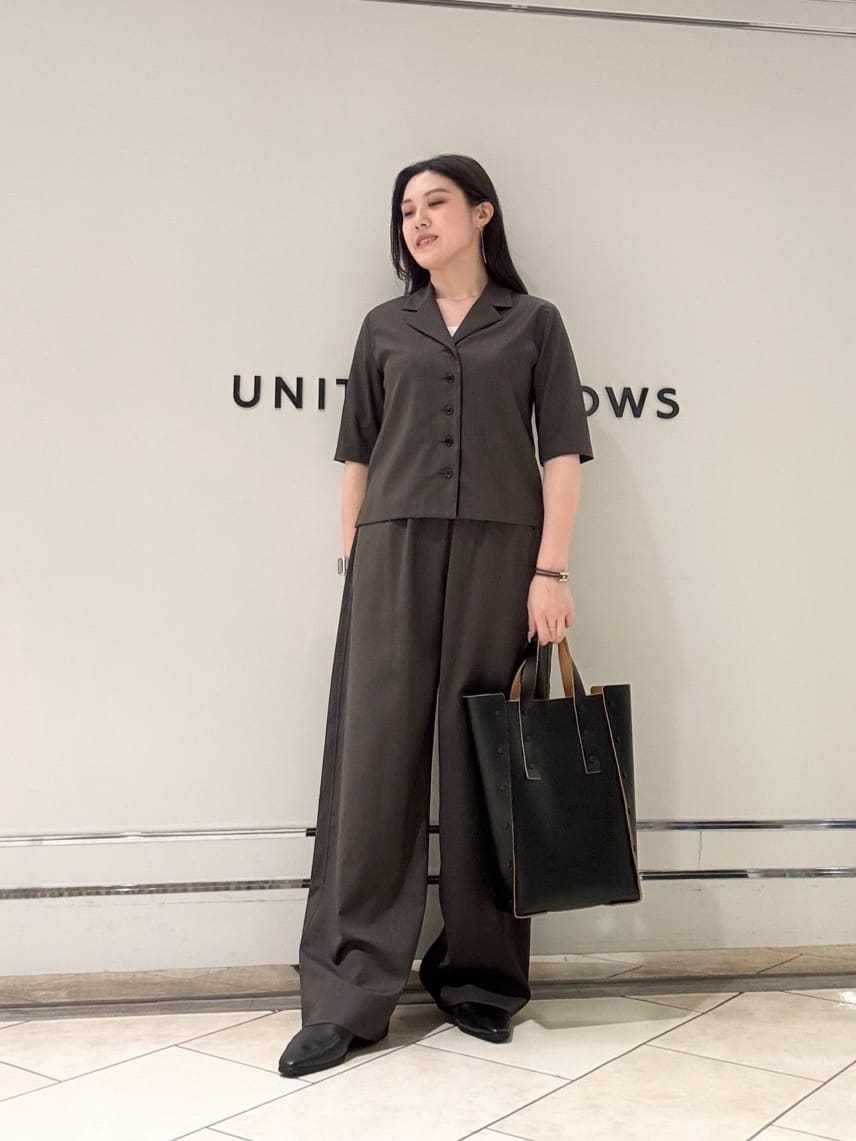 UNITED ARROWS LOEFF トロピカルウール 半袖シャツ LOEFF]トロピカルウール オープンカラー シャツ MENS - UNITED ARROWS