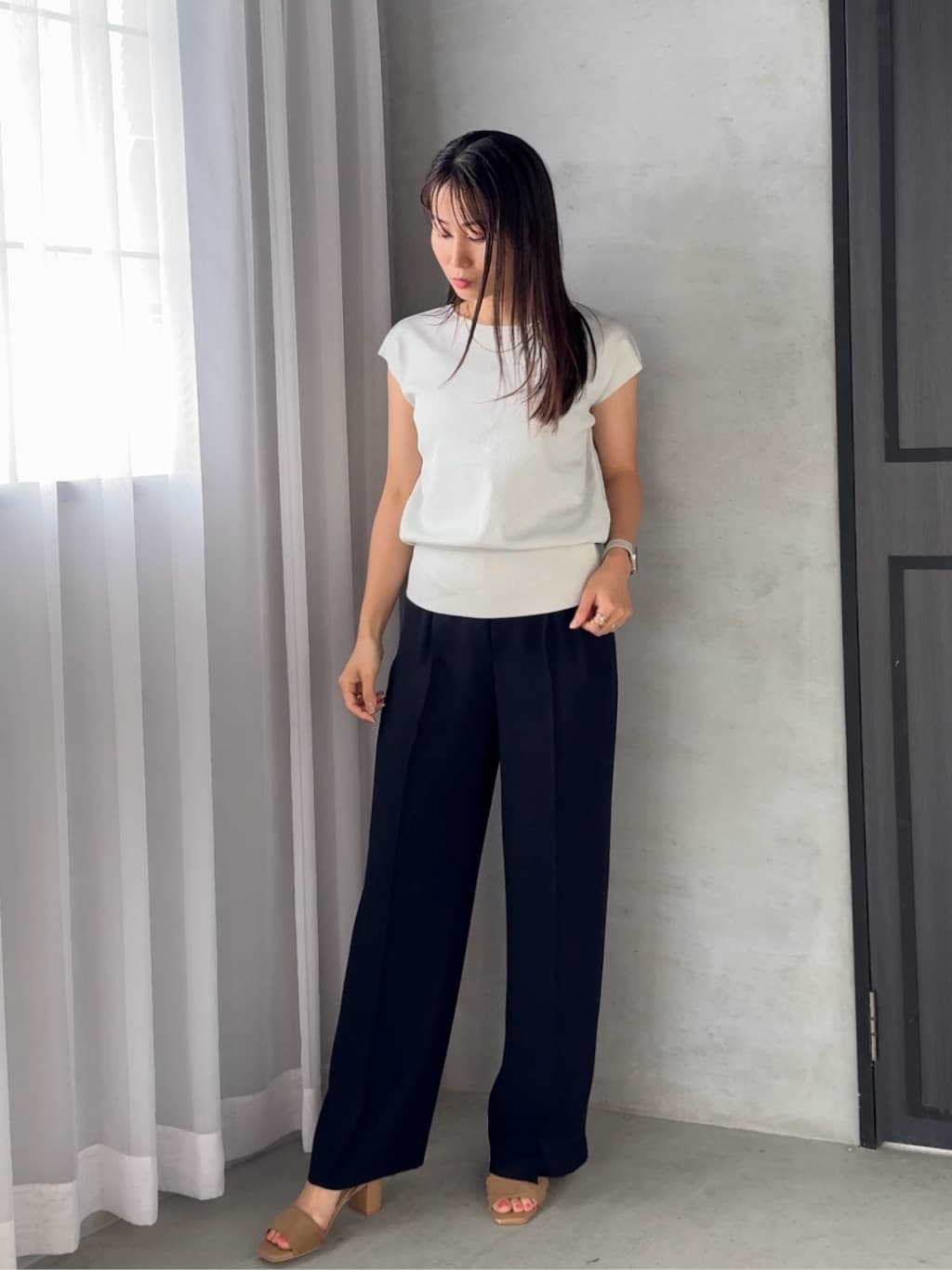 Viaggio Bluの【新色追加】接触冷感2WAYストレッチワイドパンツ≪洗濯機で洗える≫を使ったコーディネートを紹介します。｜Rakuten Fashion(楽天ファッション／旧楽天ブランドアベニュー)5886425