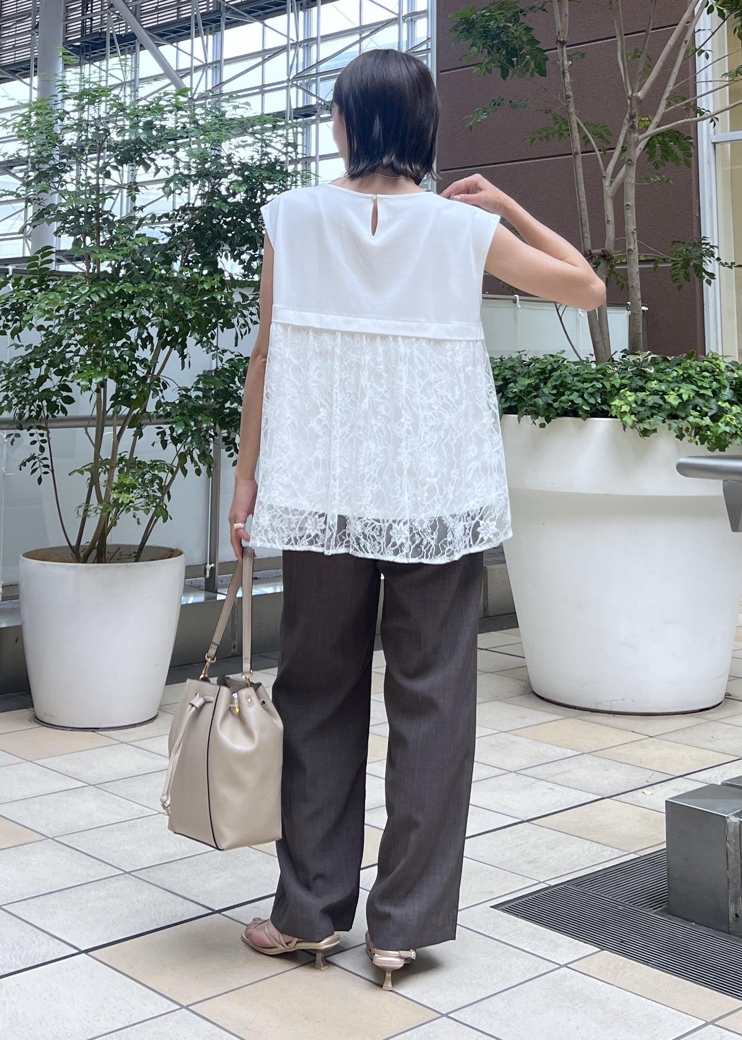 ROPE' PICNICの【UVカット・接触冷感】レースドッキングカットトップスを使ったコーディネートを紹介します。｜Rakuten Fashion(楽天ファッション／旧楽天ブランドアベニュー)5908605