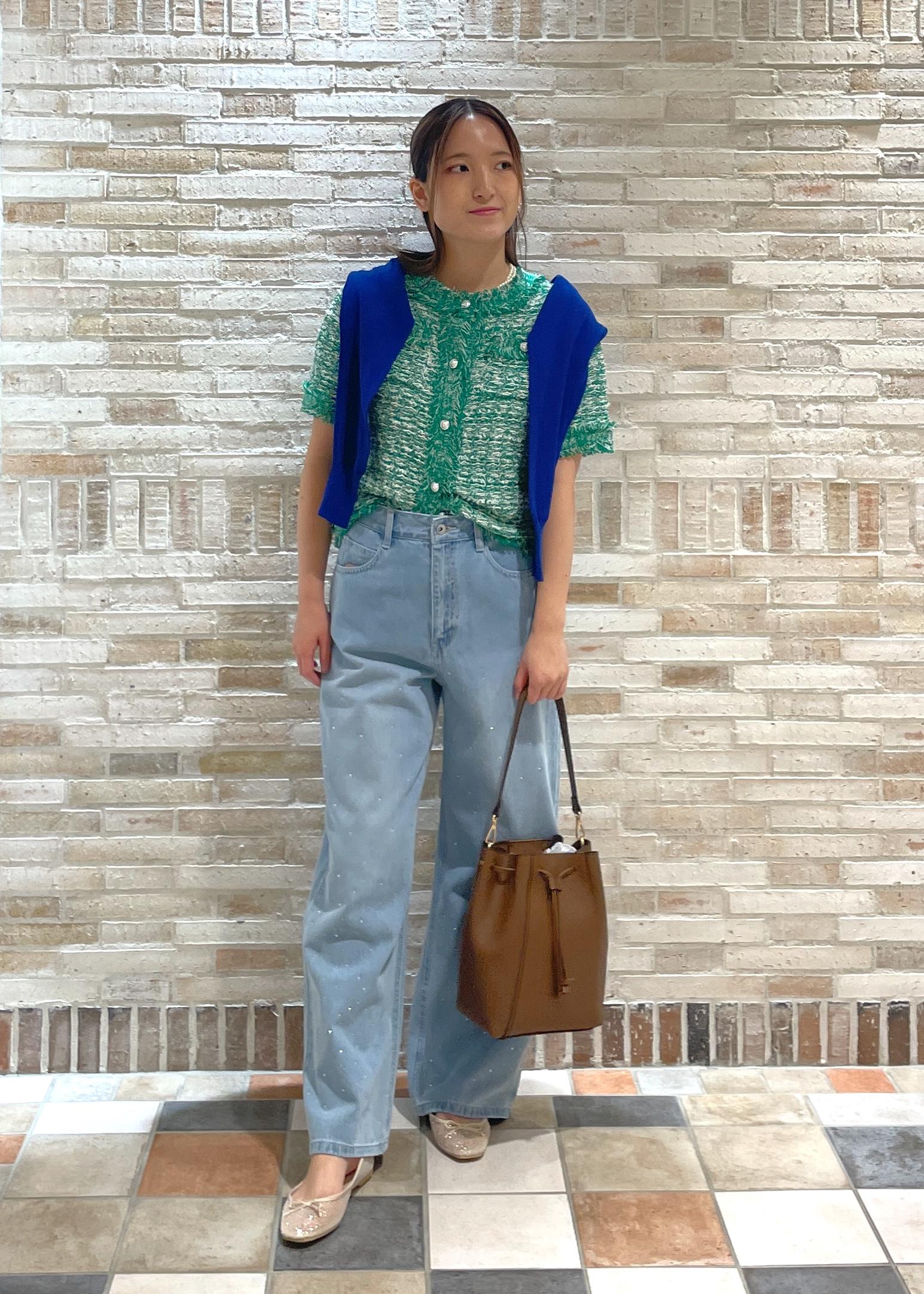 ROPE' PICNICの【サマー・ツイード】ハーフスリーブカーディガンを使ったコーディネートを紹介します。｜Rakuten Fashion(楽天ファッション／旧楽天ブランドアベニュー)5908735