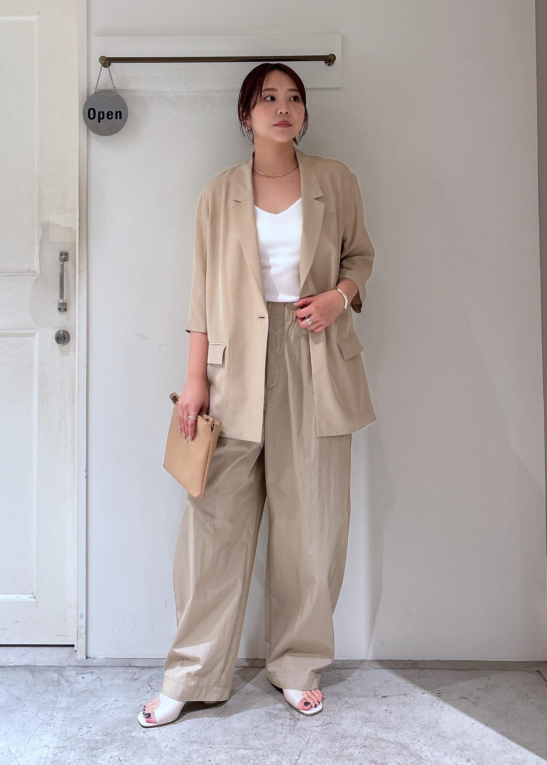 SALON adam et rope' | [25SS]GENTLE SILK ハーフスリーブジャケット