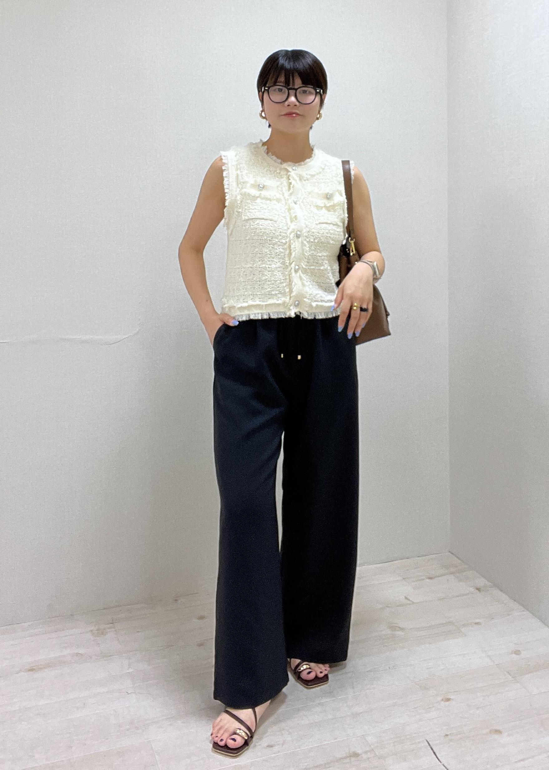 ROPE' PICNICの【WEB限定カラー】【サマー・ツイード】着丈が選べるジレベスト/スリーブレスカーディガンを使ったコーディネートを紹介します。｜Rakuten Fashion(楽天ファッション／旧楽天ブランドアベニュー)5933278