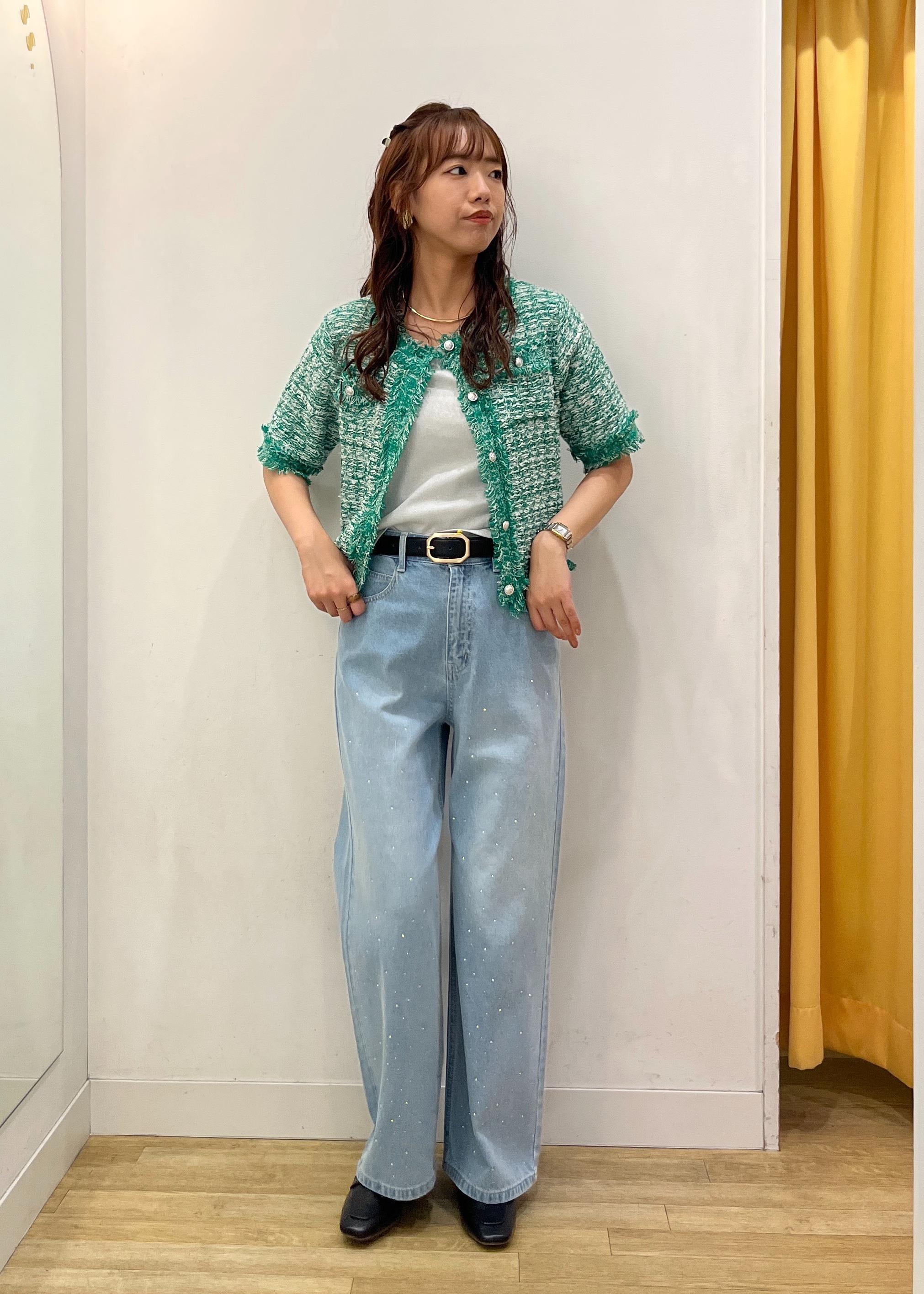 ROPE' PICNICの【サマー・ツイード】ハーフスリーブカーディガンを使ったコーディネートを紹介します。｜Rakuten Fashion(楽天ファッション／旧楽天ブランドアベニュー)5933280