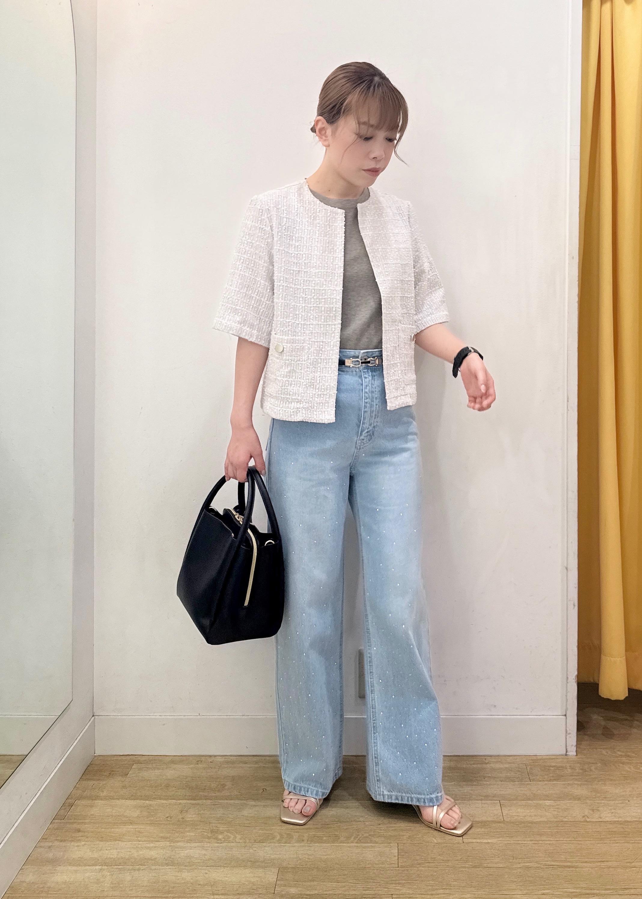 ROPE' PICNICの【サマー・ツイード】ハーフスリーブジャケットを使ったコーディネートを紹介します。｜Rakuten Fashion(楽天ファッション／旧楽天ブランドアベニュー)5933312