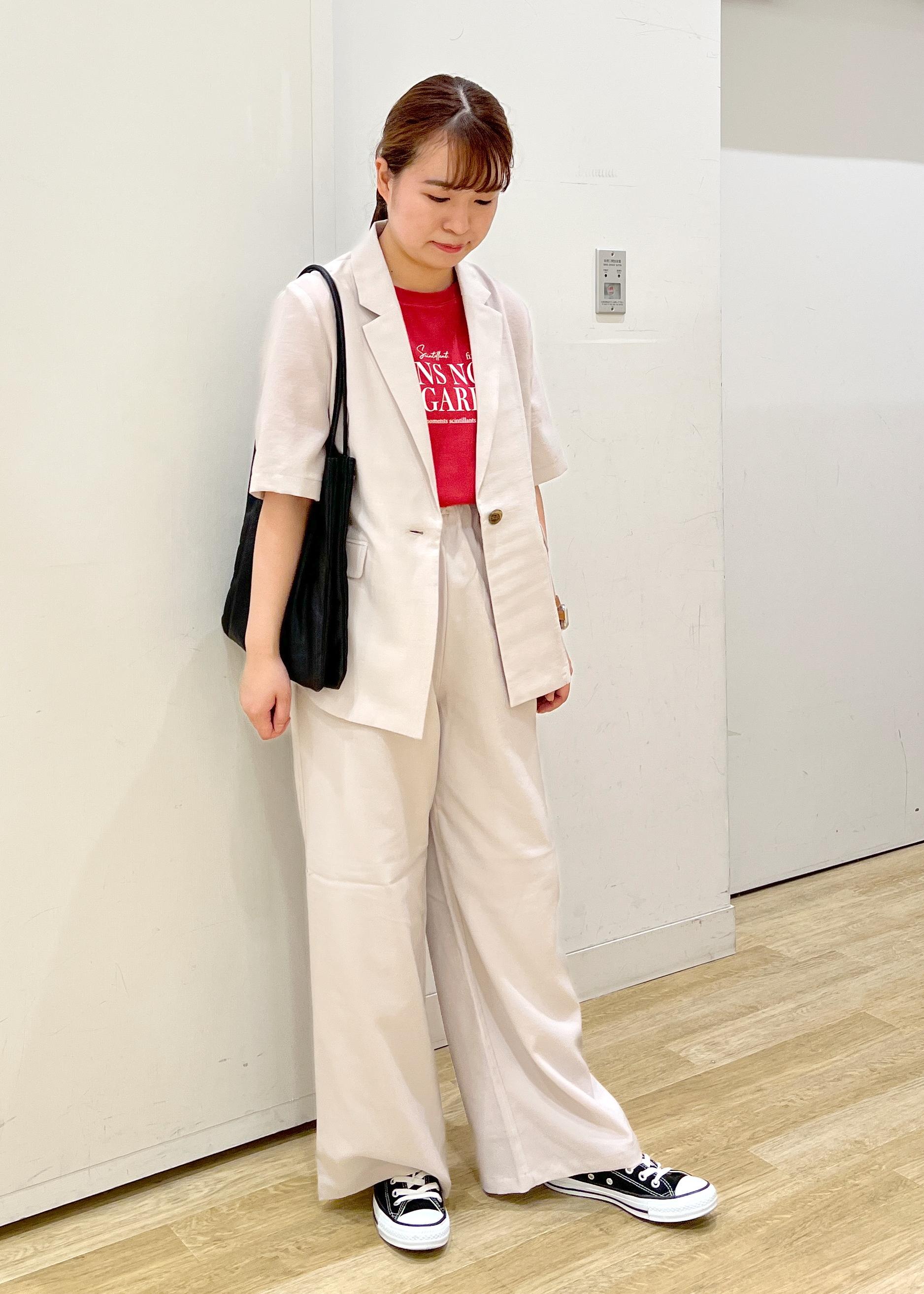 ROPE' PICNICの【UVカット・接触冷感・汗染み加工】フレンチロゴプリントTシャツを使ったコーディネートを紹介します。｜Rakuten Fashion(楽天ファッション／旧楽天ブランドアベニュー)5933317