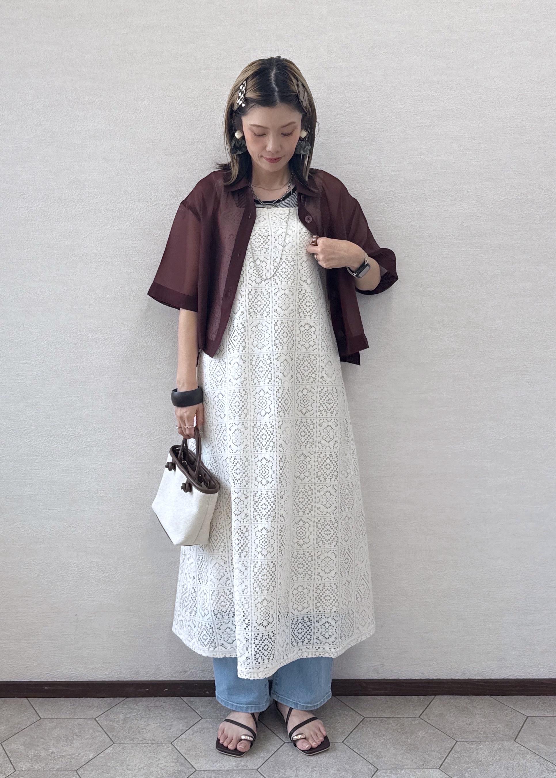 ROPE' PICNICの【接触冷感】ハーフスリーブシアーシャツを使ったコーディネートを紹介します。｜Rakuten Fashion(楽天ファッション／旧楽天ブランドアベニュー)5933301