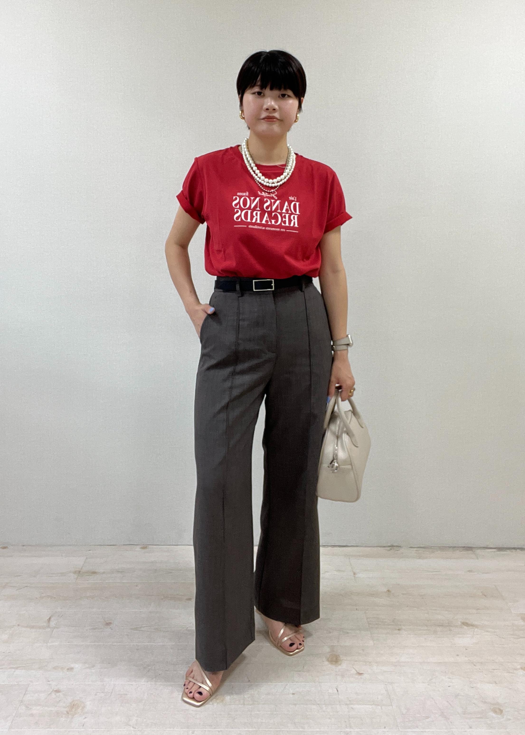 ROPE' PICNICの【UVカット・接触冷感・汗染み加工】フレンチロゴプリントTシャツを使ったコーディネートを紹介します。｜Rakuten Fashion(楽天ファッション／旧楽天ブランドアベニュー)5933284