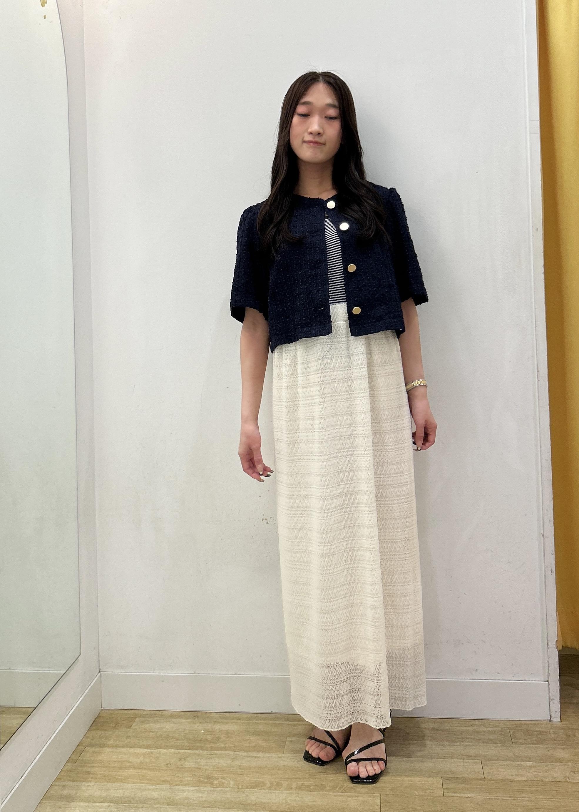 ROPE' PICNICの【サマー・ツイード】金ボタンカーディジャケットを使ったコーディネートを紹介します。｜Rakuten Fashion(楽天ファッション／旧楽天ブランドアベニュー)5933286