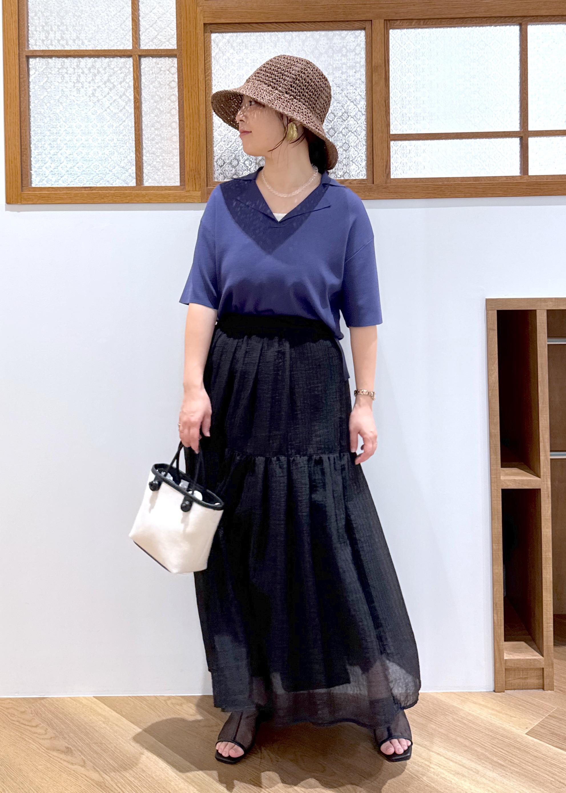 ROPE' PICNICのスキッパーサマーニットプルオーバーを使ったコーディネートを紹介します。｜Rakuten Fashion(楽天ファッション／旧楽天ブランドアベニュー)5934229
