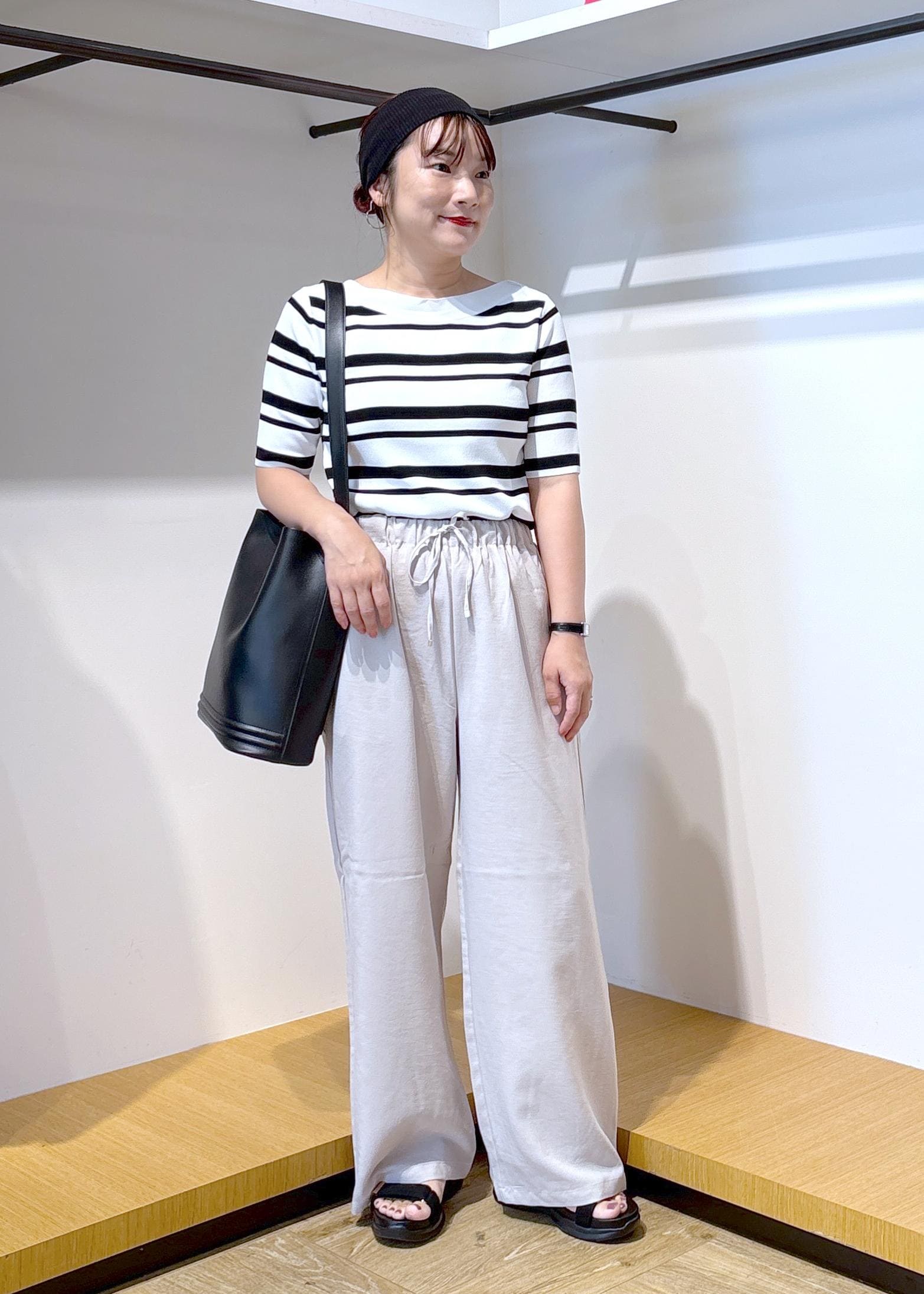 ROPE' PICNICの【UVカット・接触冷感・イージーケア】八方映えニット ボートネックニットプルオーバーを使ったコーディネートを紹介します。｜Rakuten Fashion(楽天ファッション／旧楽天ブランドアベニュー)5934245