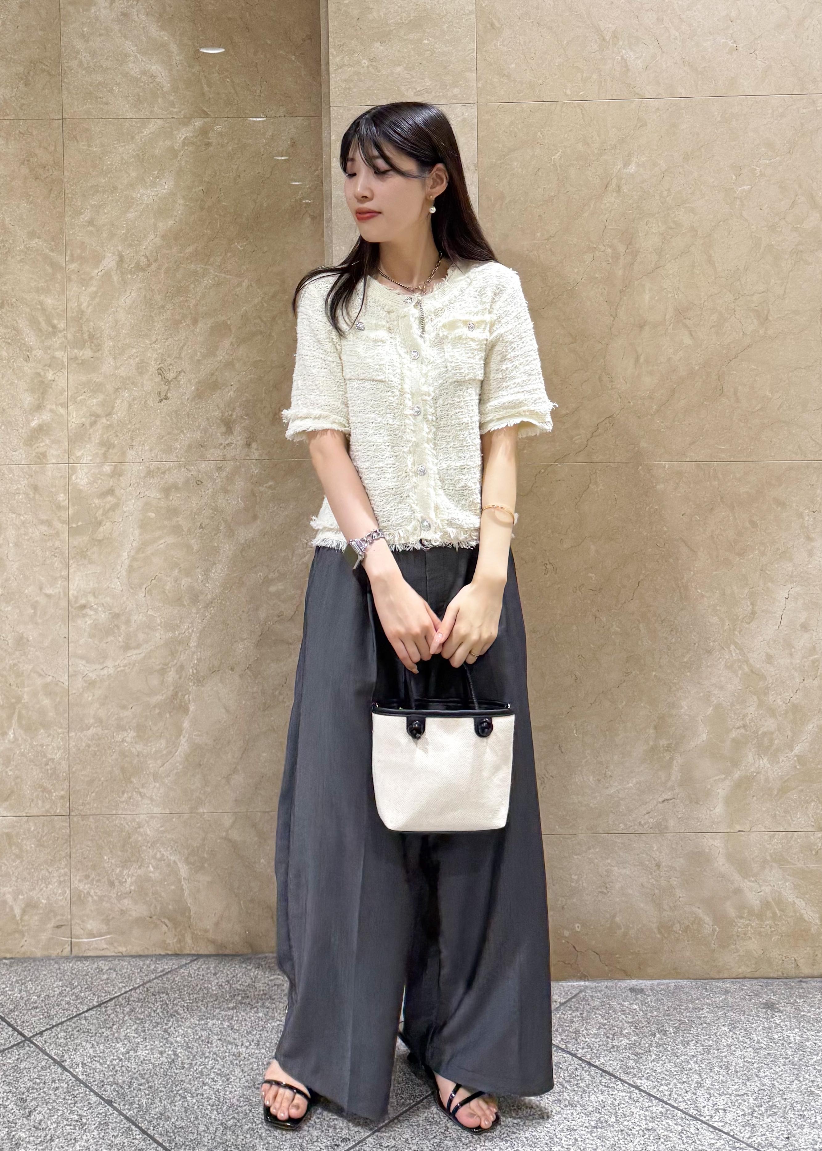 ROPE' PICNICの【サマー・ツイード】ハーフスリーブカーディガンを使ったコーディネートを紹介します。｜Rakuten Fashion(楽天ファッション／旧楽天ブランドアベニュー)5934247