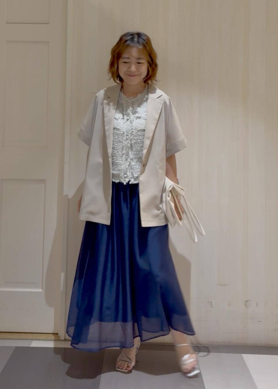 ROPE' PICNICの【接触冷感・UVカット・速乾】【リネンライク・シリーズ】シアーハーフスリーブジャケット/セットアップを使ったコーディネートを紹介します。｜Rakuten Fashion(楽天ファッション／旧楽天ブランドアベニュー)5934255