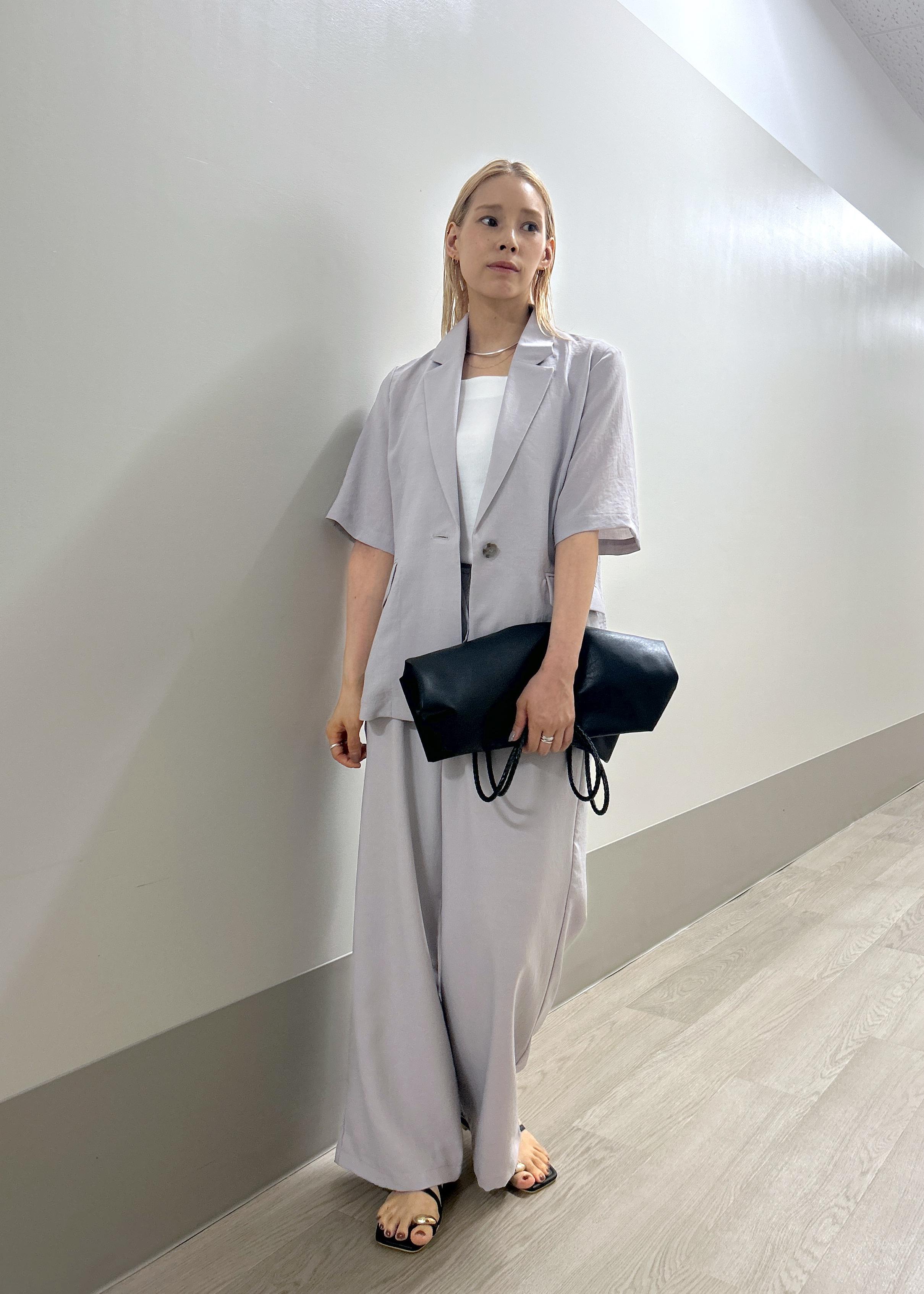 ROPE' PICNICの【接触冷感・吸水速乾・防シワ】エフォートレスリラックスハーフスリーブジャケットを使ったコーディネートを紹介します。｜Rakuten Fashion(楽天ファッション／旧楽天ブランドアベニュー)5934261