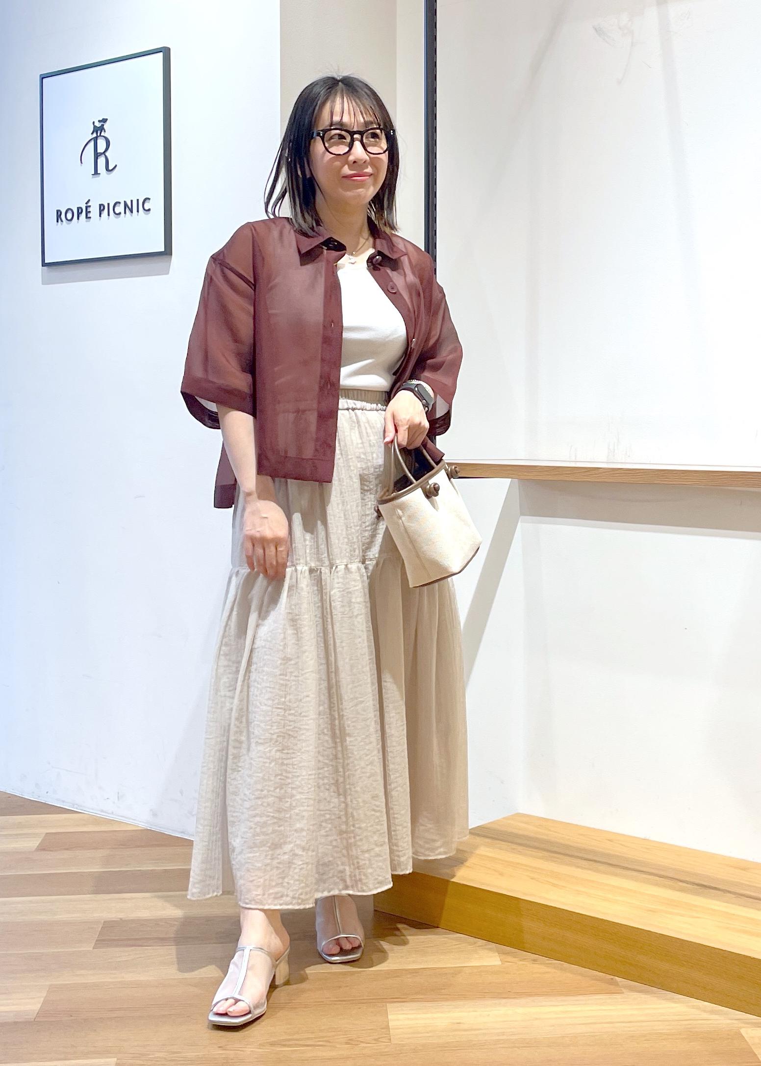 ROPE' PICNICの【接触冷感】ハーフスリーブシアーシャツを使ったコーディネートを紹介します。｜Rakuten Fashion(楽天ファッション／旧楽天ブランドアベニュー)5934273