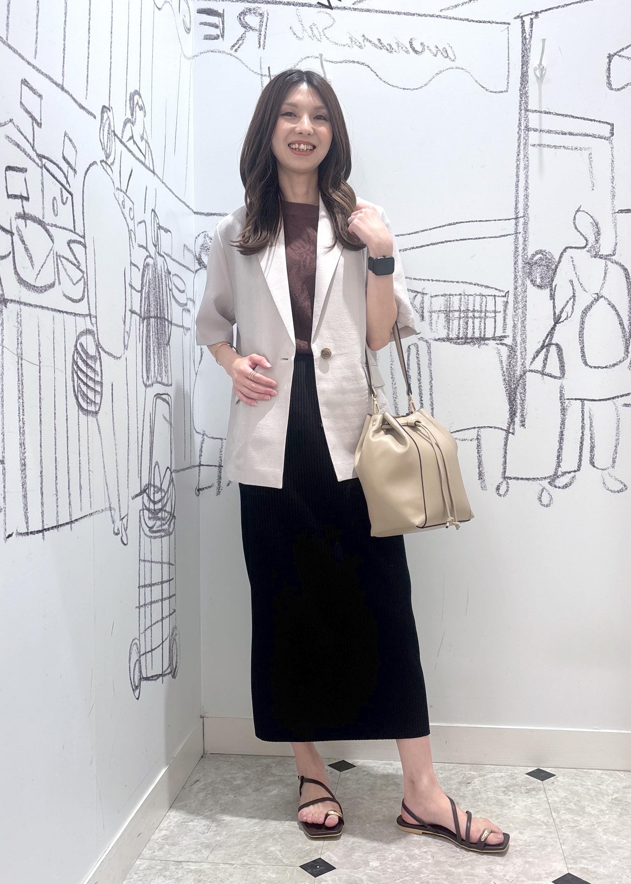 ROPE' PICNICの【接触冷感・吸水速乾・防シワ】エフォートレスリラックスハーフスリーブジャケットを使ったコーディネートを紹介します。｜Rakuten Fashion(楽天ファッション／旧楽天ブランドアベニュー)5934280