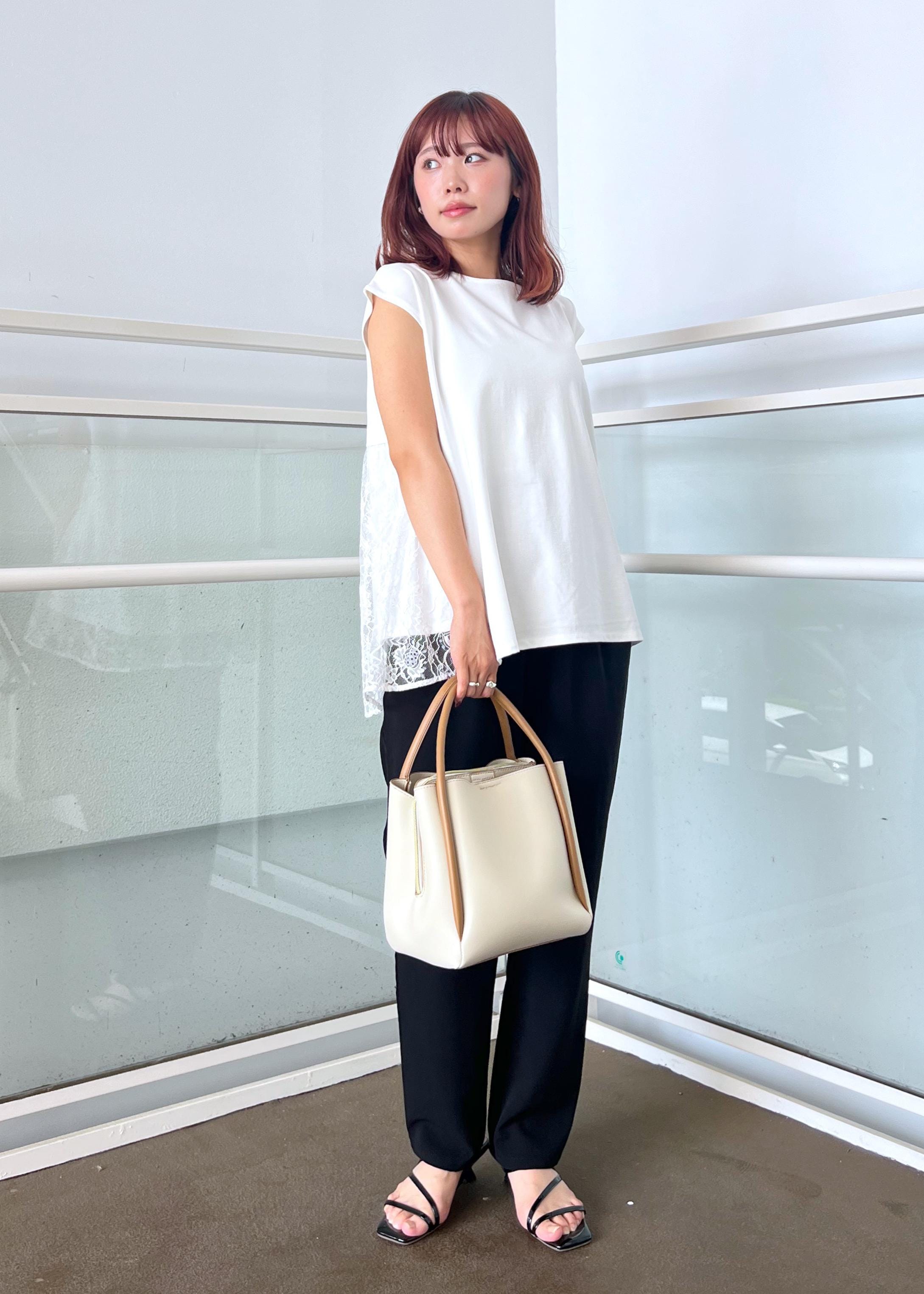 ROPE' PICNICの【UVカット・接触冷感】レースドッキングカットトップスを使ったコーディネートを紹介します。｜Rakuten Fashion(楽天ファッション／旧楽天ブランドアベニュー)5960900