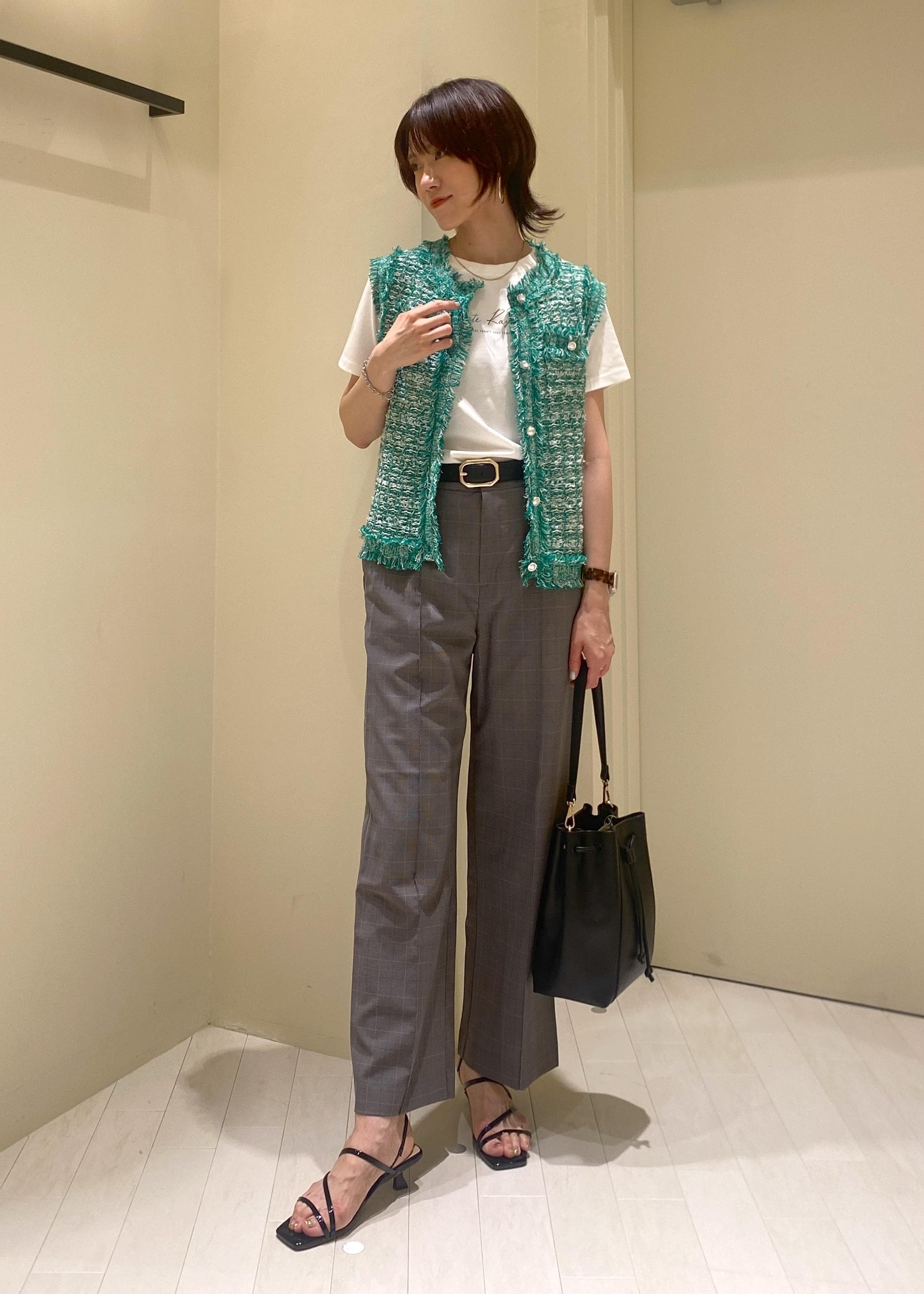 ROPE' PICNICの【UVカット・汗染み加工・接触冷感】手描き風ロゴプリントTシャツを使ったコーディネートを紹介します。｜Rakuten Fashion(楽天ファッション／旧楽天ブランドアベニュー)5960838