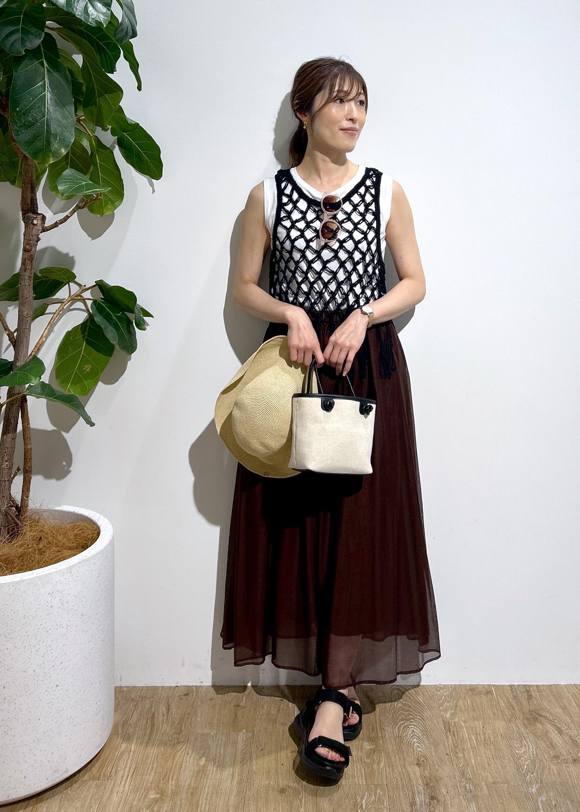 ROPE' PICNICのかぎ針ビスチェ*タンクトップセットを使ったコーディネートを紹介します。｜Rakuten Fashion(楽天ファッション／旧楽天ブランドアベニュー)5960874