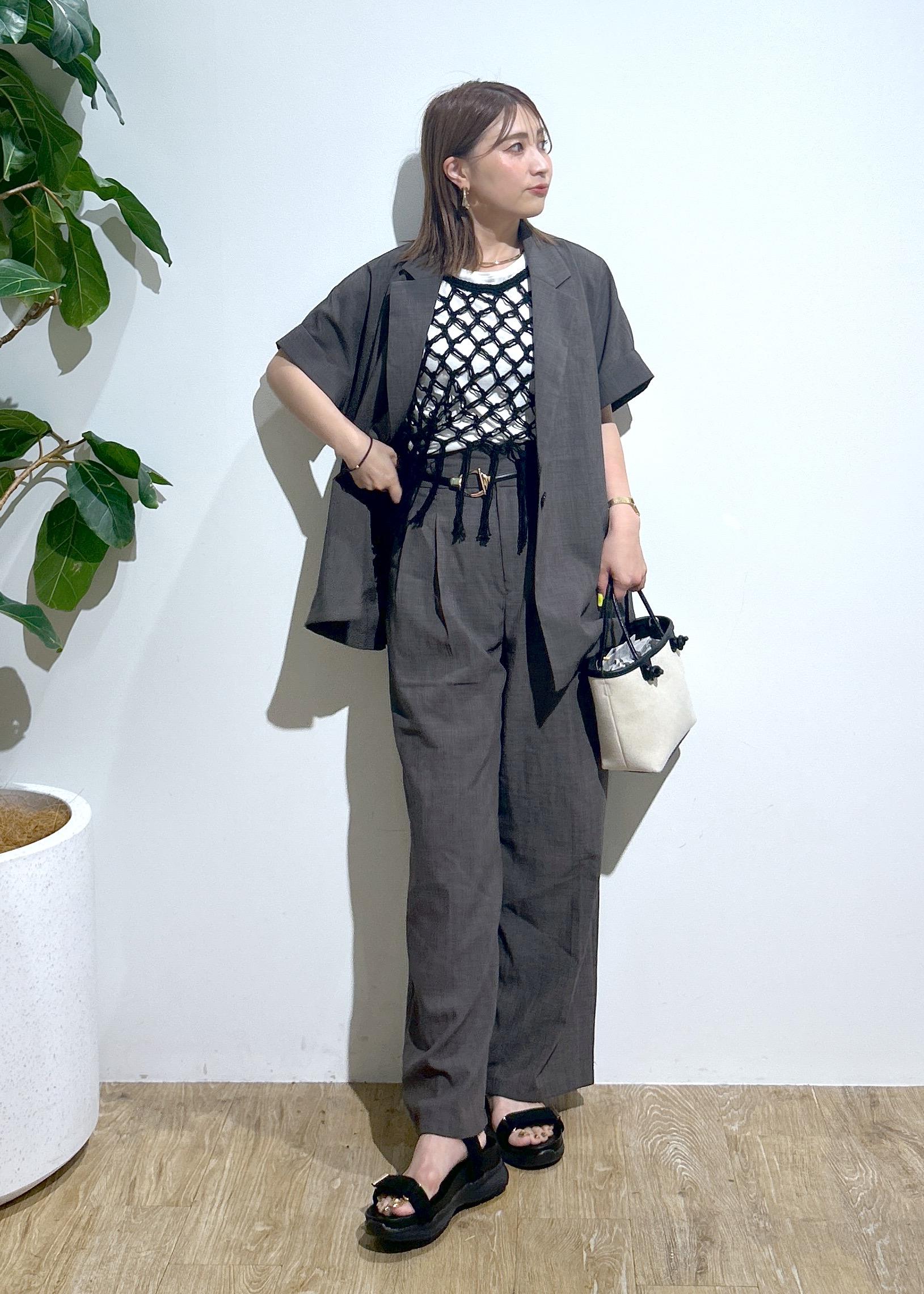 ROPE' PICNICの【接触冷感・UVカット・速乾】【リネンライク・シリーズ】シアーハーフスリーブジャケット/セットアップを使ったコーディネートを紹介します。｜Rakuten Fashion(楽天ファッション／旧楽天ブランドアベニュー)5960842