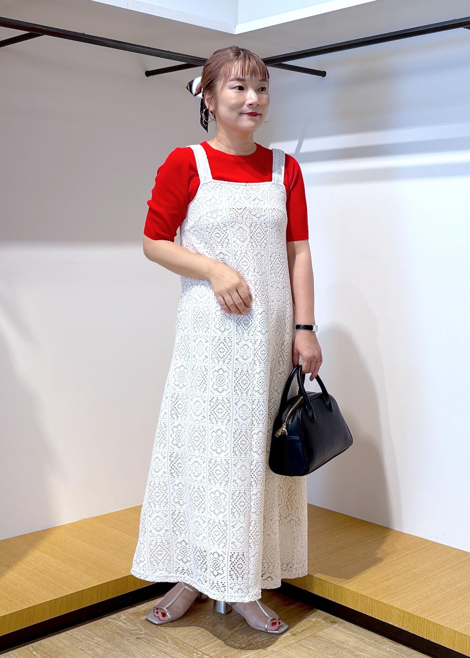 ROPE' PICNICの幾何学レースワンピースを使ったコーディネートを紹介します。｜Rakuten Fashion(楽天ファッション／旧楽天ブランドアベニュー)5960919