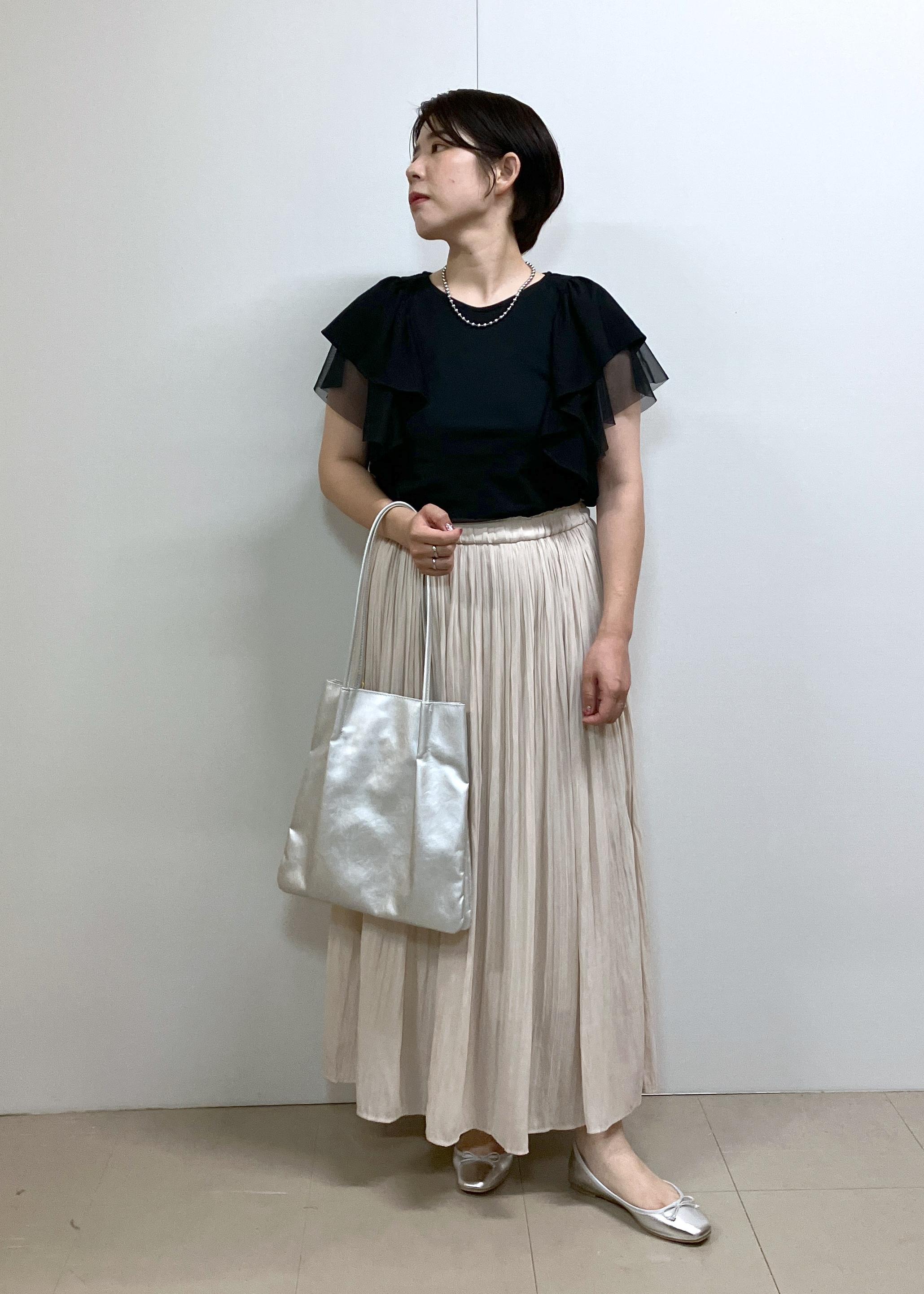 ROPE' PICNICの【UVカット・接触冷感】Cutee チュールレイヤード風フリルトップスを使ったコーディネートを紹介します。｜Rakuten Fashion(楽天ファッション／旧楽天ブランドアベニュー)5960929