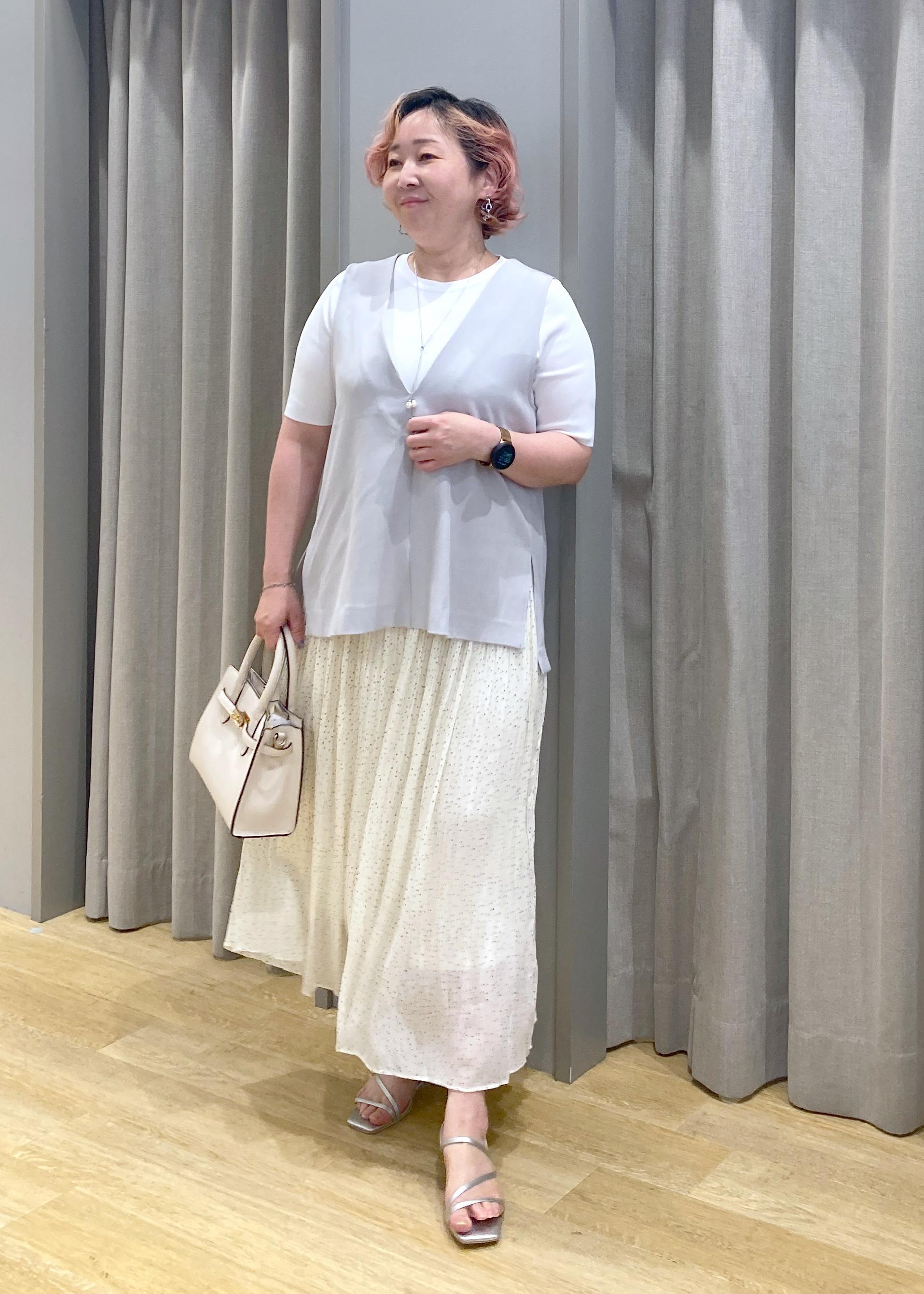 ROPE' PICNICの【UVカット・接触冷感・イージーケア】八方映えニット ハーフスリーブサマーニット/新色追加を使ったコーディネートを紹介します。｜Rakuten Fashion(楽天ファッション／旧楽天ブランドアベニュー)5994029