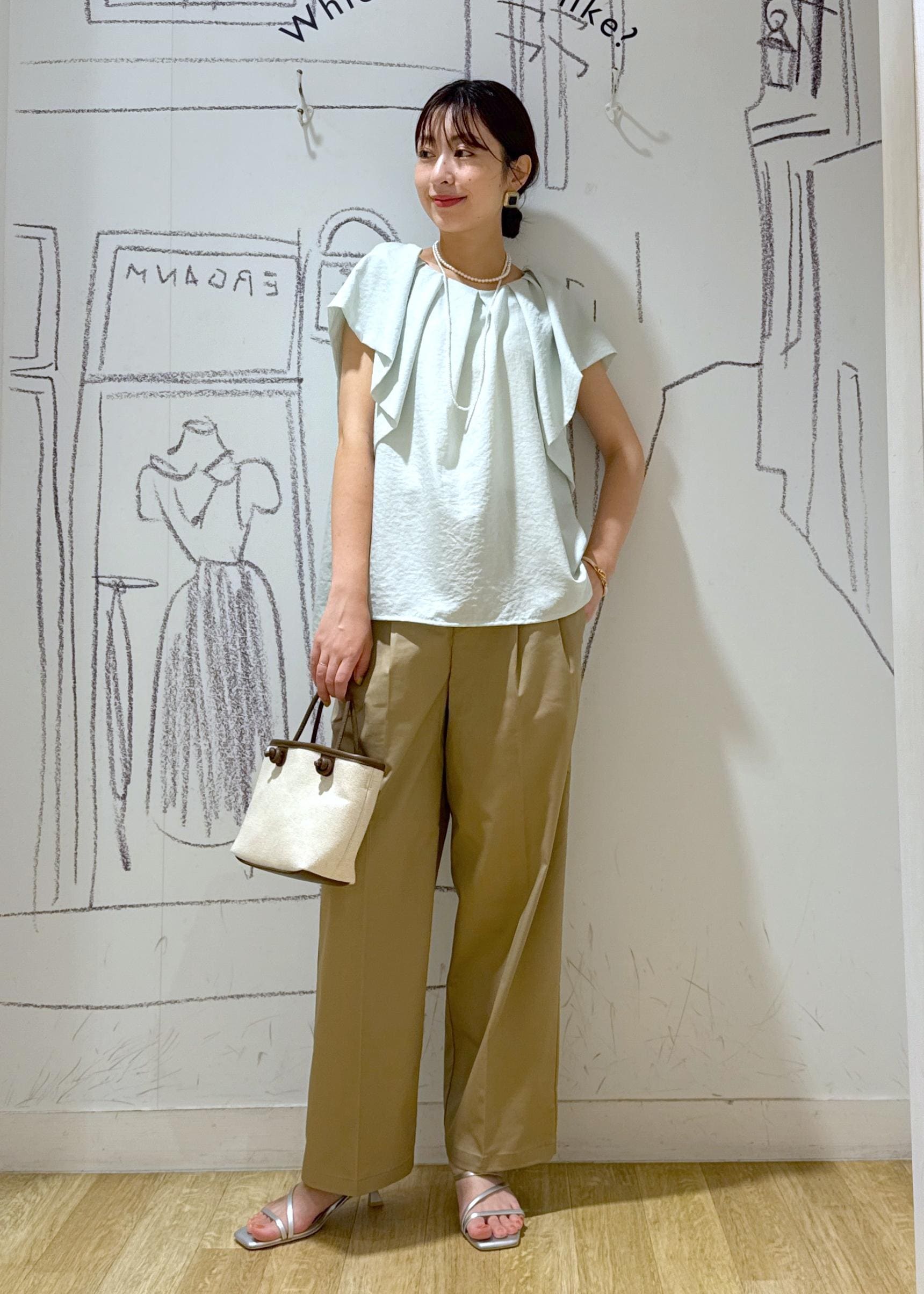 ROPE' PICNICのラッフルスリーブブラウス/通勤対応を使ったコーディネートを紹介します。｜Rakuten Fashion(楽天ファッション／旧楽天ブランドアベニュー)5994001