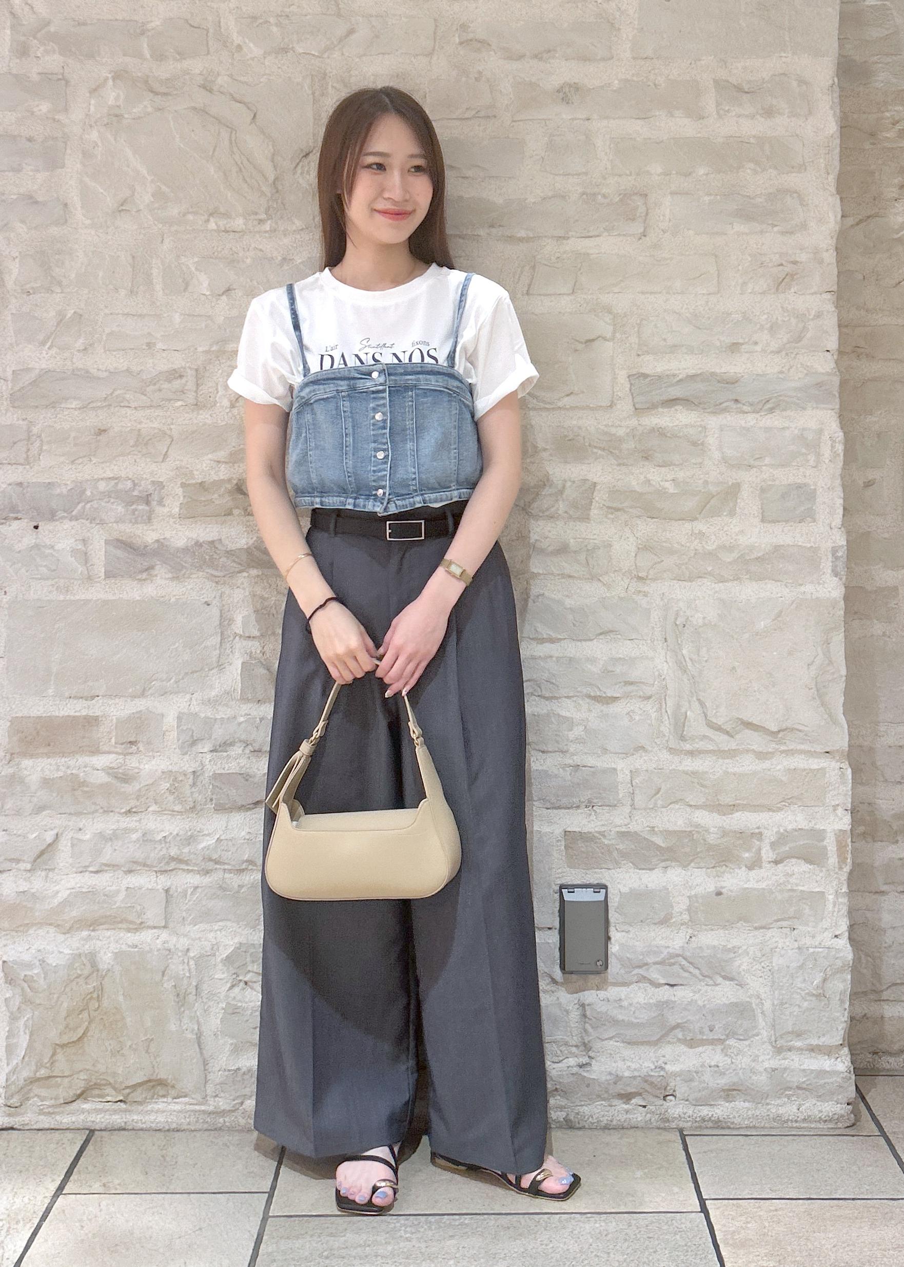 ROPE' PICNICの【UVカット・接触冷感・汗染み加工】フレンチロゴプリントTシャツを使ったコーディネートを紹介します。｜Rakuten Fashion(楽天ファッション／旧楽天ブランドアベニュー)5994003