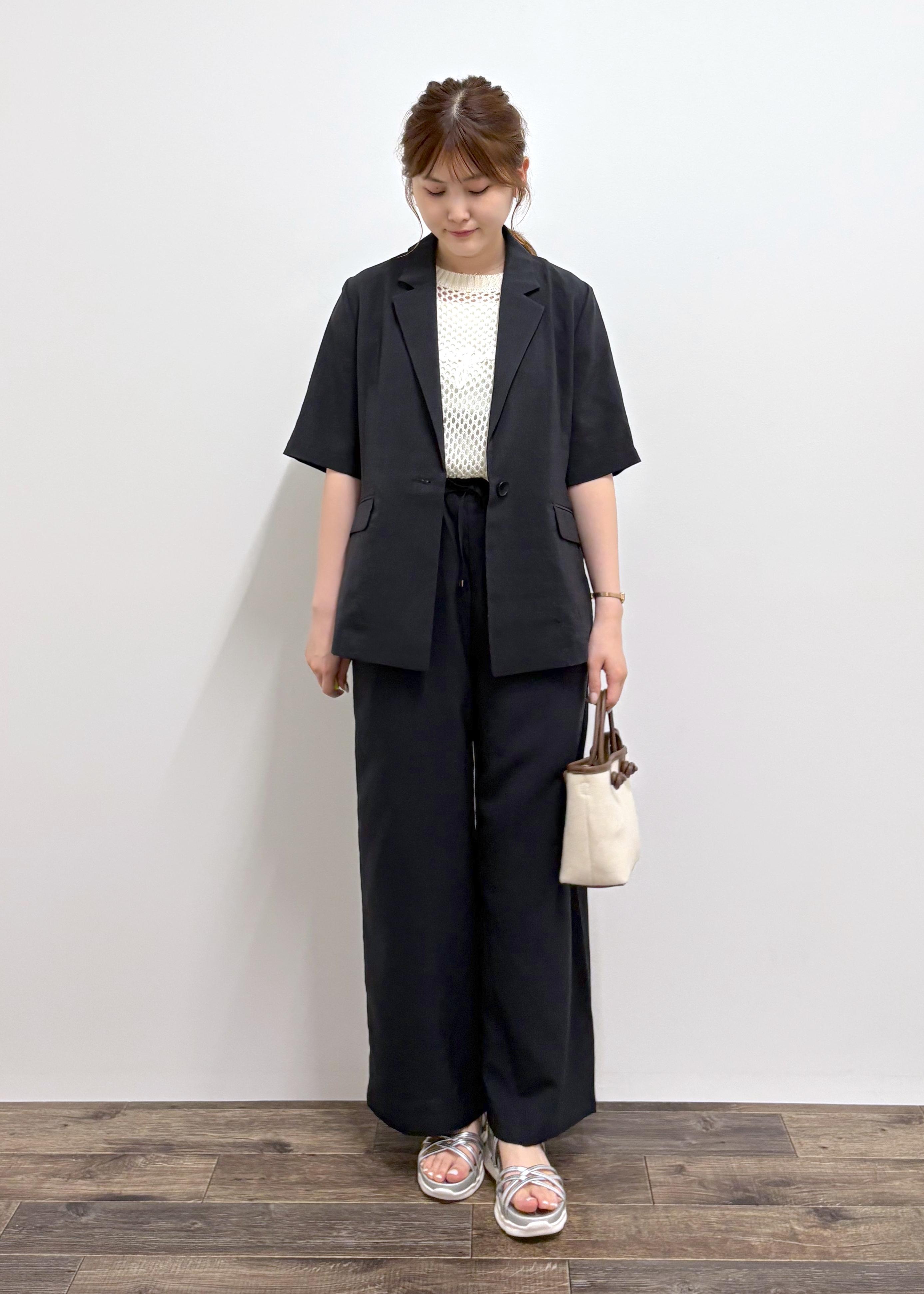 ROPE' PICNICの【接触冷感・吸水速乾・防シワ】エフォートレスリラックスハーフスリーブジャケットを使ったコーディネートを紹介します。｜Rakuten Fashion(楽天ファッション／旧楽天ブランドアベニュー)5994005