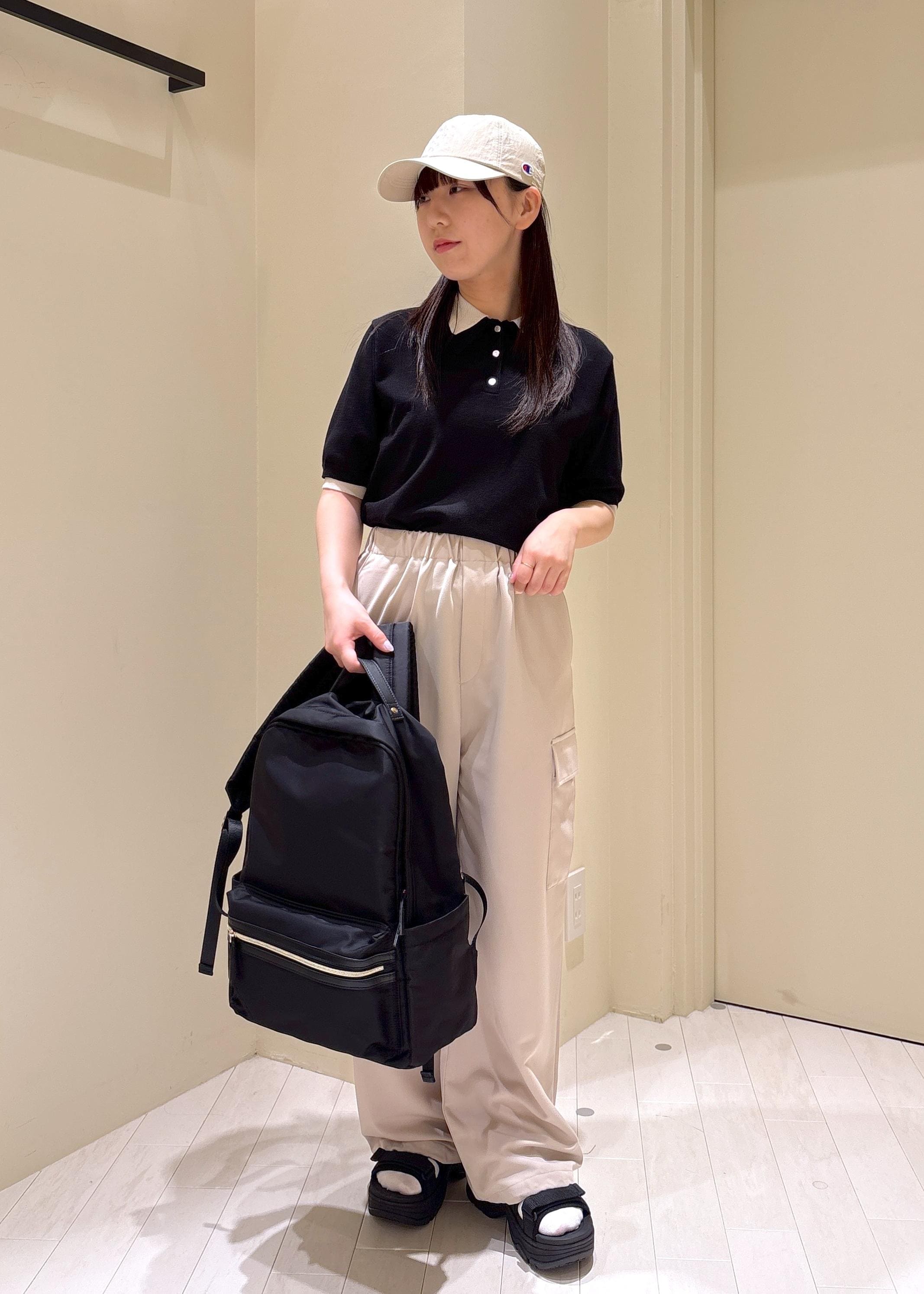 ROPE' PICNICの【新色追加】バイカラーレイヤード風ニットポロシャツを使ったコーディネートを紹介します。｜Rakuten Fashion(楽天ファッション／旧楽天ブランドアベニュー)5994008