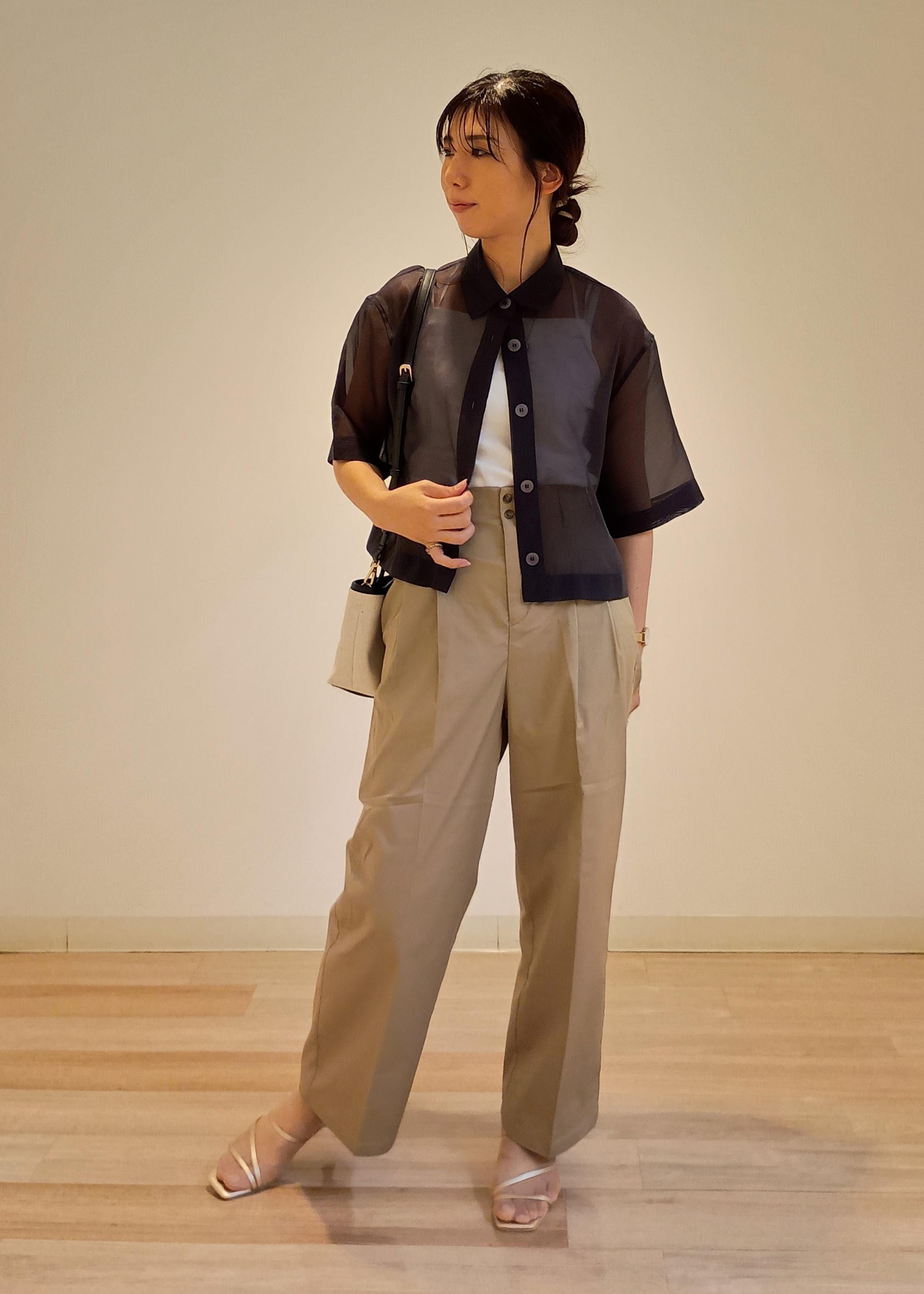 ROPE' PICNICの【UVカット・接触冷感】タックチノワイドパンツを使ったコーディネートを紹介します。｜Rakuten Fashion(楽天ファッション／旧楽天ブランドアベニュー)6028766