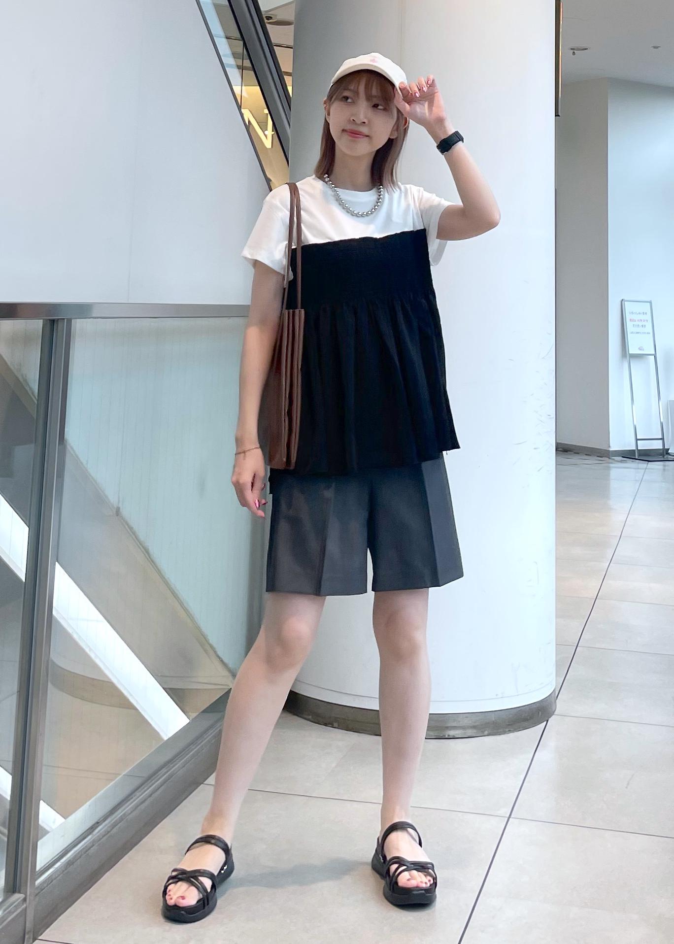 ROPE' PICNICのハーフタックパンツを使ったコーディネートを紹介します。｜Rakuten Fashion(楽天ファッション／旧楽天ブランドアベニュー)6028859