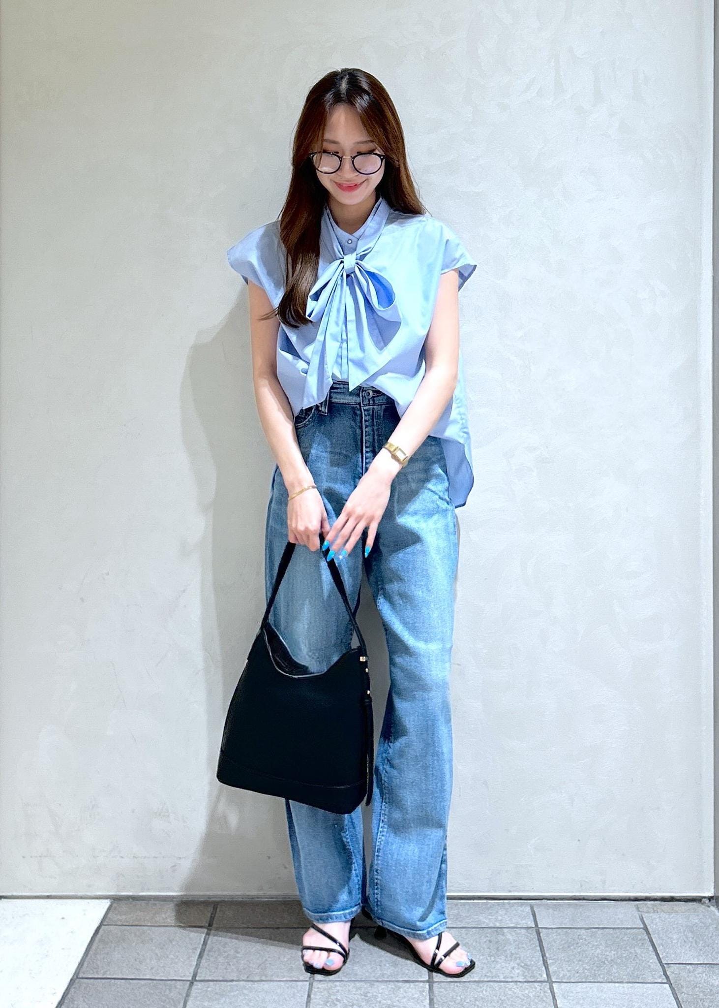 ROPE' PICNICの【防シワ】リボンフレンチスリーブシャツを使ったコーディネートを紹介します。｜Rakuten Fashion(楽天ファッション／旧楽天ブランドアベニュー)6028879