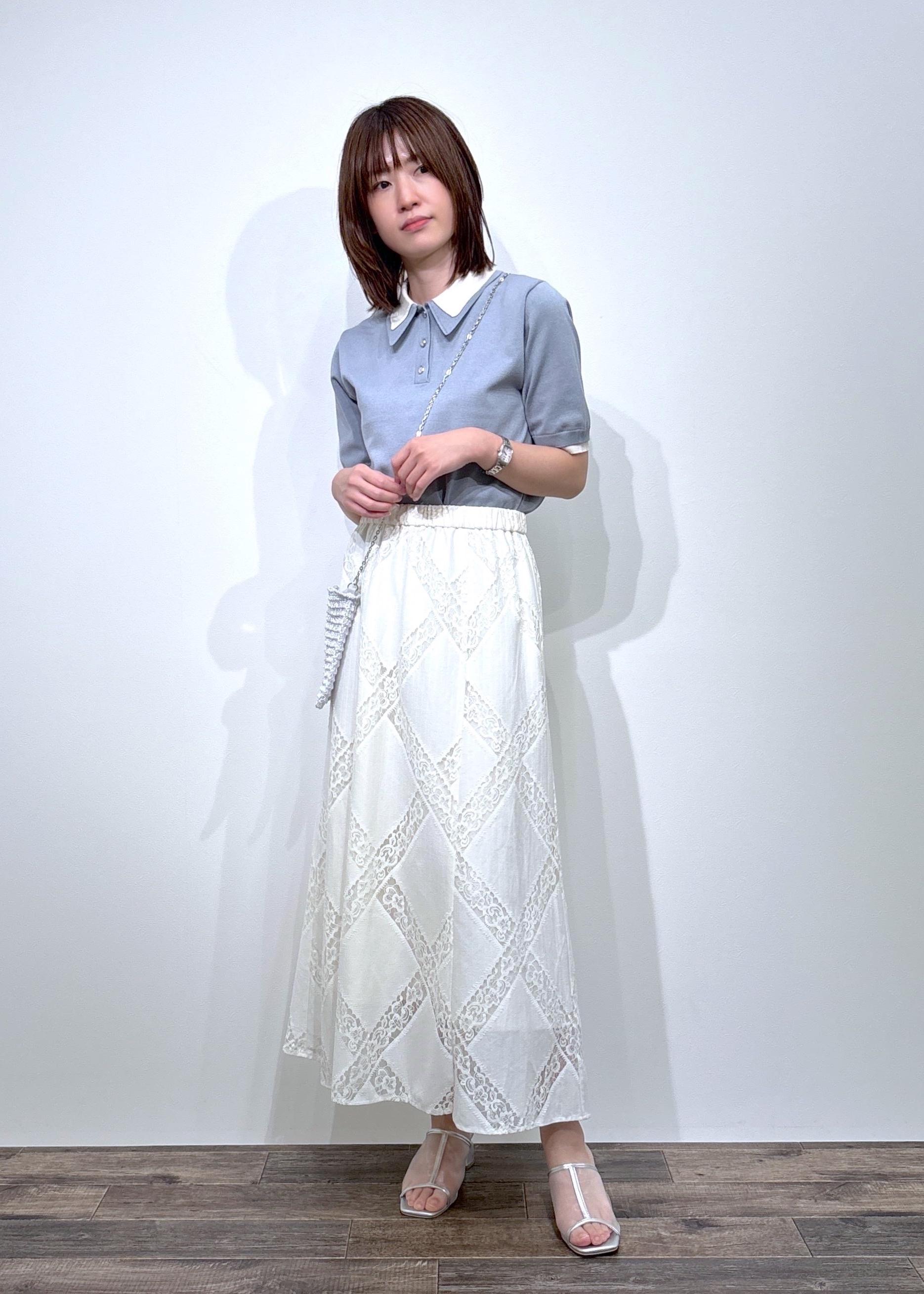 ROPE' PICNICの【新色追加】バイカラーレイヤード風ニットポロシャツを使ったコーディネートを紹介します。｜Rakuten Fashion(楽天ファッション／旧楽天ブランドアベニュー)6028892