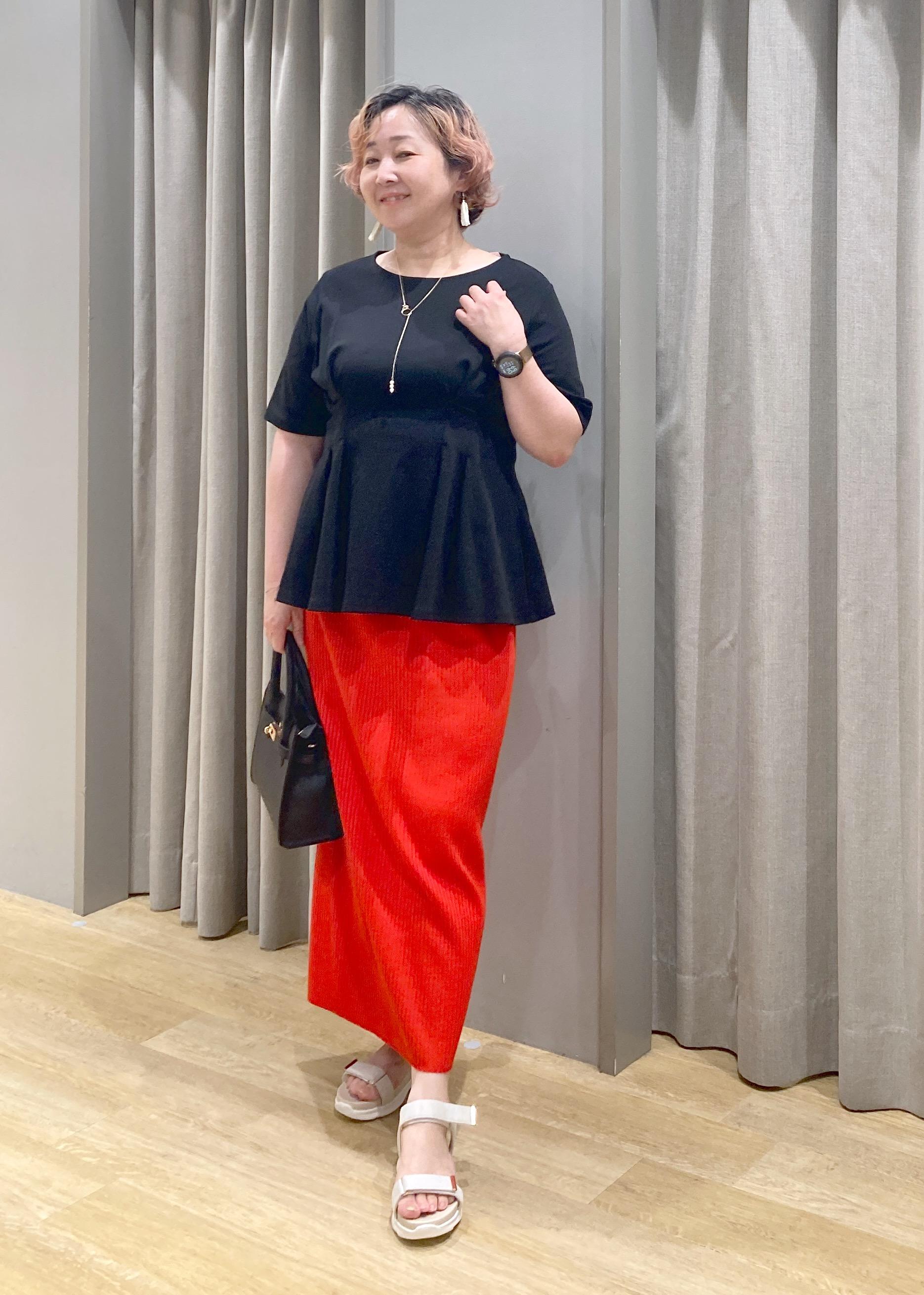 ROPE' PICNICの【新色追加】小柄さん向けサイズあり/トタンテレコアイラインスカートを使ったコーディネートを紹介します。｜Rakuten Fashion(楽天ファッション／旧楽天ブランドアベニュー)6028940