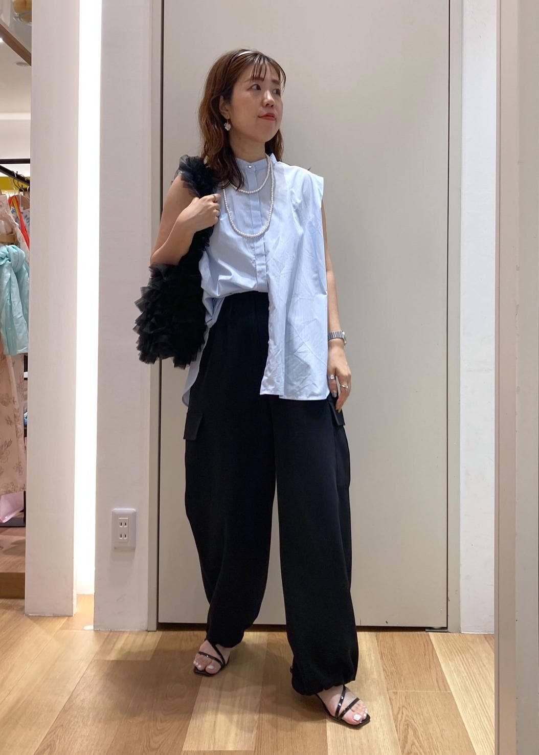 ROPE' PICNICの【UVカット・接触冷感・イージーケア】バンドカラーノースリーブシャツ/通勤対応を使ったコーディネートを紹介します。｜Rakuten Fashion(楽天ファッション／旧楽天ブランドアベニュー)6028915