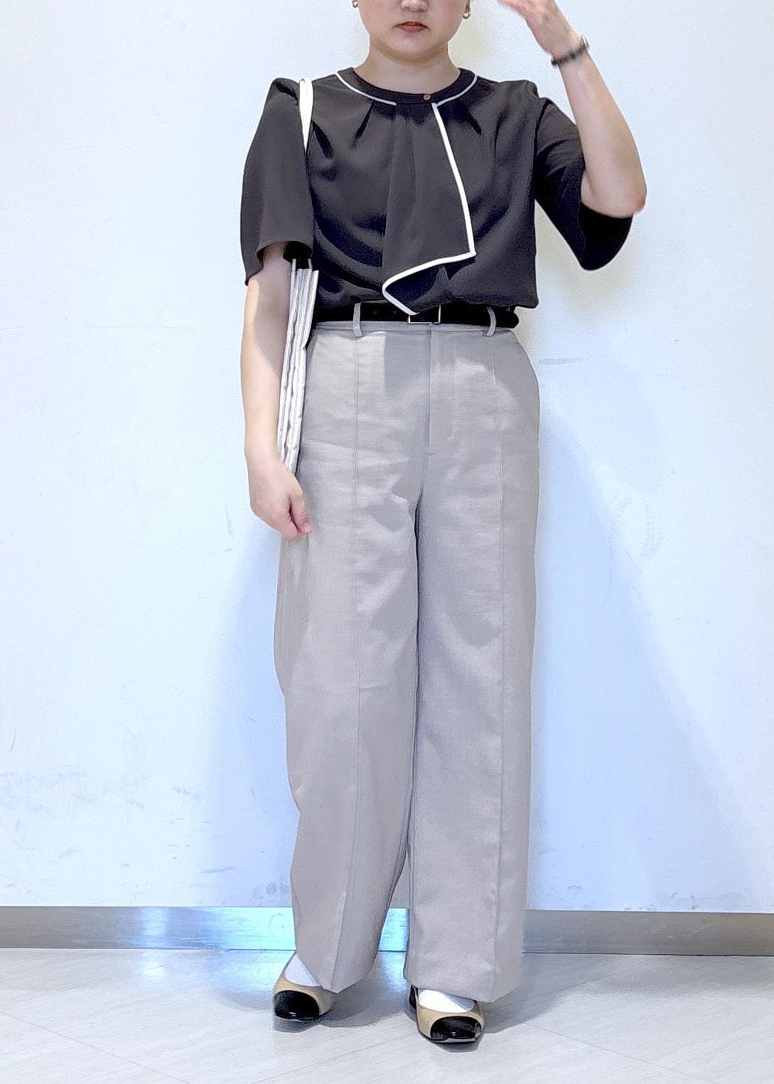 ROPE' PICNICの【UVカット・速乾】【リネンライク・シリーズ】ピンタックワイドスラックスパンツ/セットアップ対応を使ったコーディネートを紹介します。｜Rakuten Fashion(楽天ファッション／旧楽天ブランドアベニュー)6028916