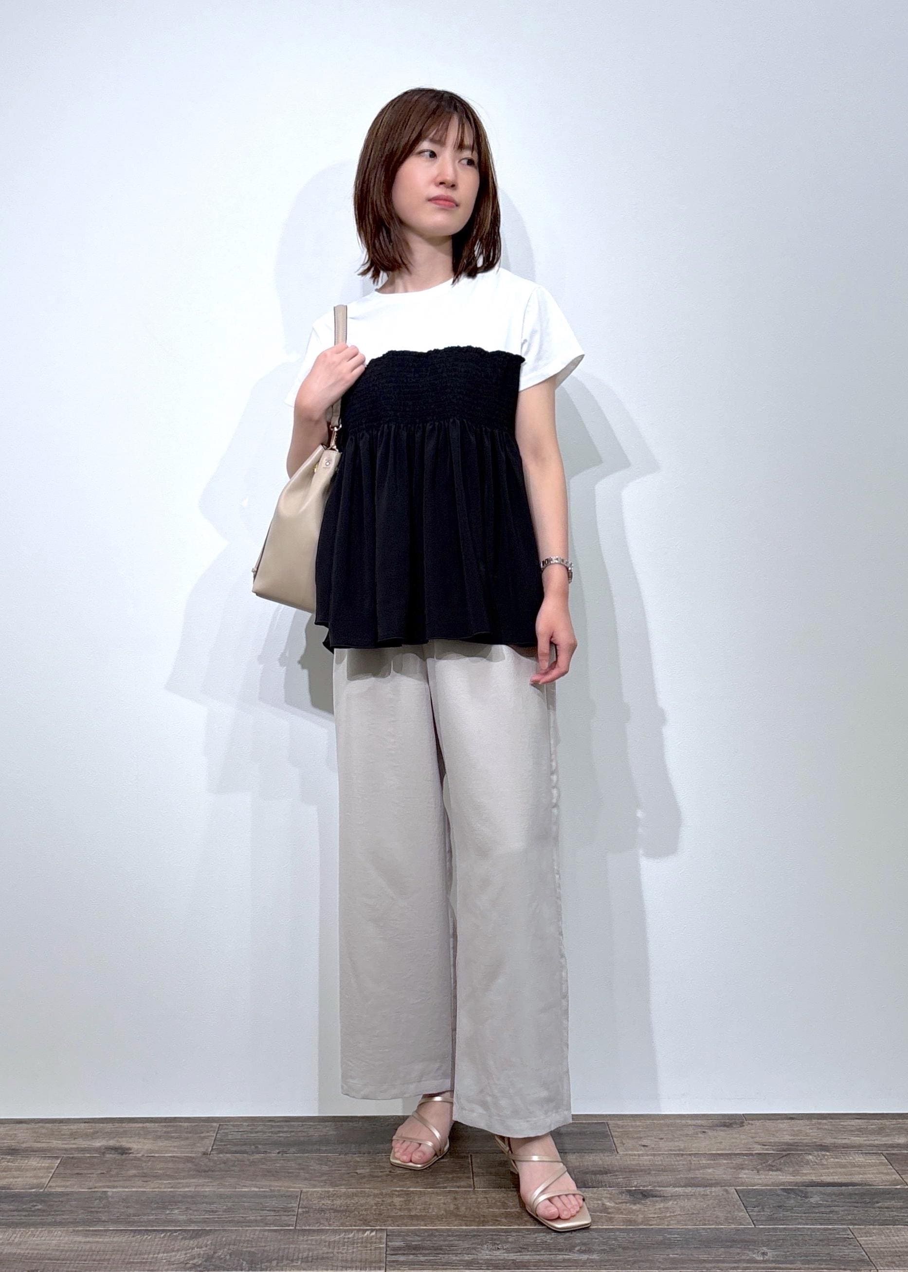 ROPE' PICNICの【吸水速乾・防シワ】エフォートレスリラックスイージーワイドパンツを使ったコーディネートを紹介します。｜Rakuten Fashion(楽天ファッション／旧楽天ブランドアベニュー)6028923