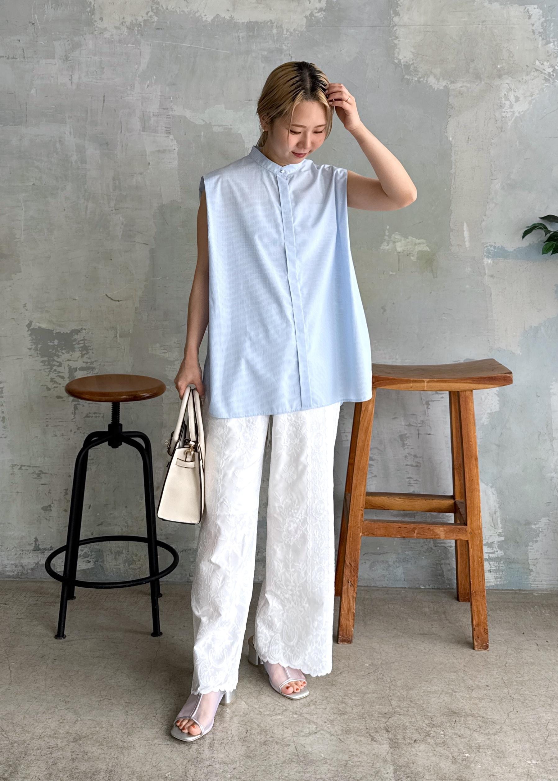 ROPE' PICNICの【UVカット・接触冷感・イージーケア】バンドカラーノースリーブシャツ/通勤対応を使ったコーディネートを紹介します。｜Rakuten Fashion(楽天ファッション／旧楽天ブランドアベニュー)6028946