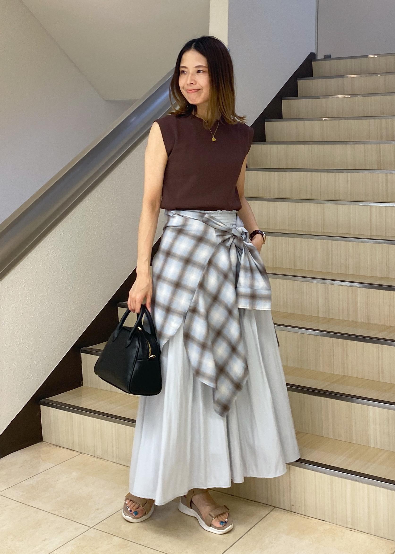 ROPE' PICNICのオンブレチェックシャツ/UVケアを使ったコーディネートを紹介します。｜Rakuten Fashion(楽天ファッション／旧楽天ブランドアベニュー)6028934