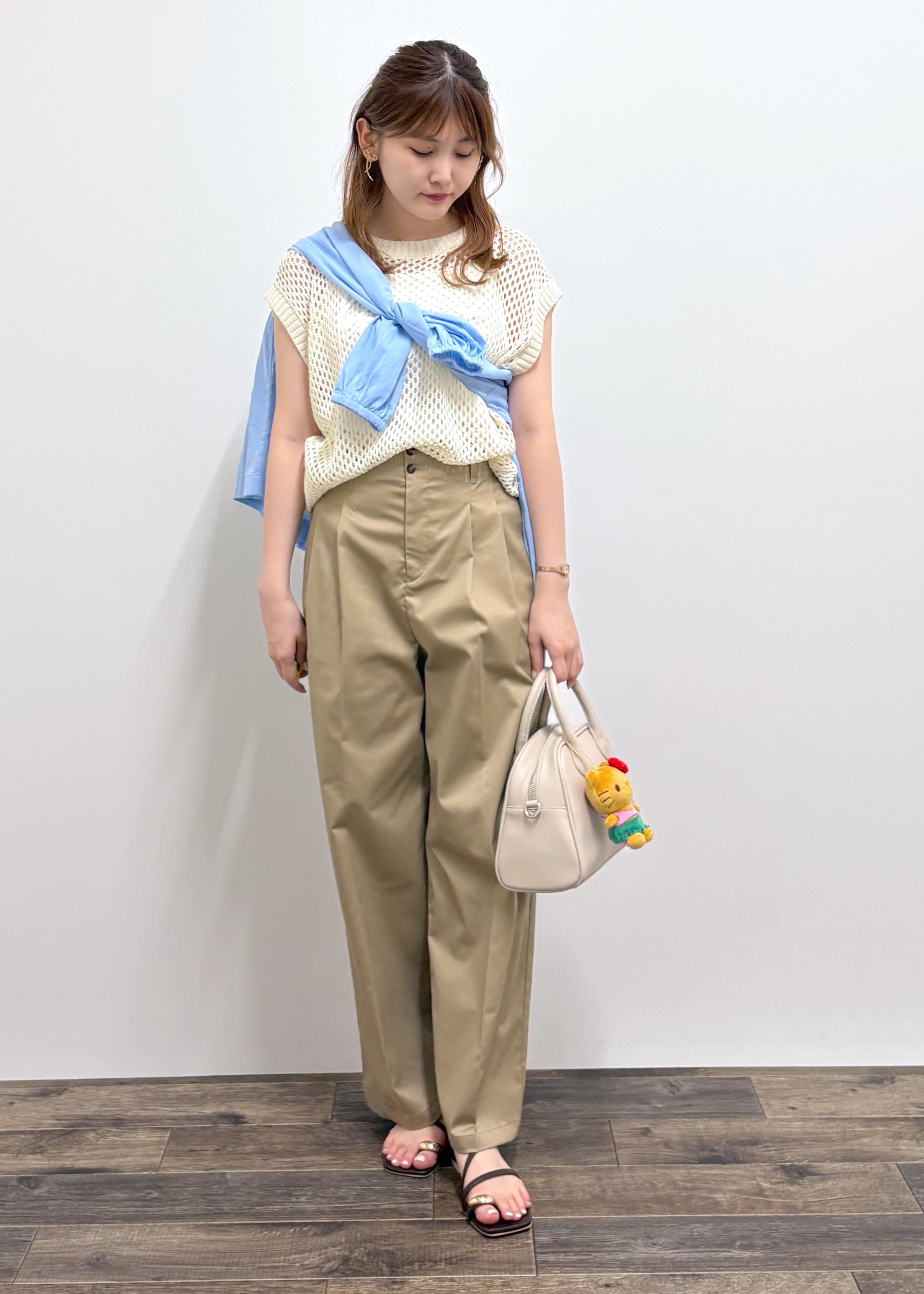 ROPE' PICNICのコード刺繍入りメッシュサマーニットを使ったコーディネートを紹介します。｜Rakuten Fashion(楽天ファッション／旧楽天ブランドアベニュー)6028982