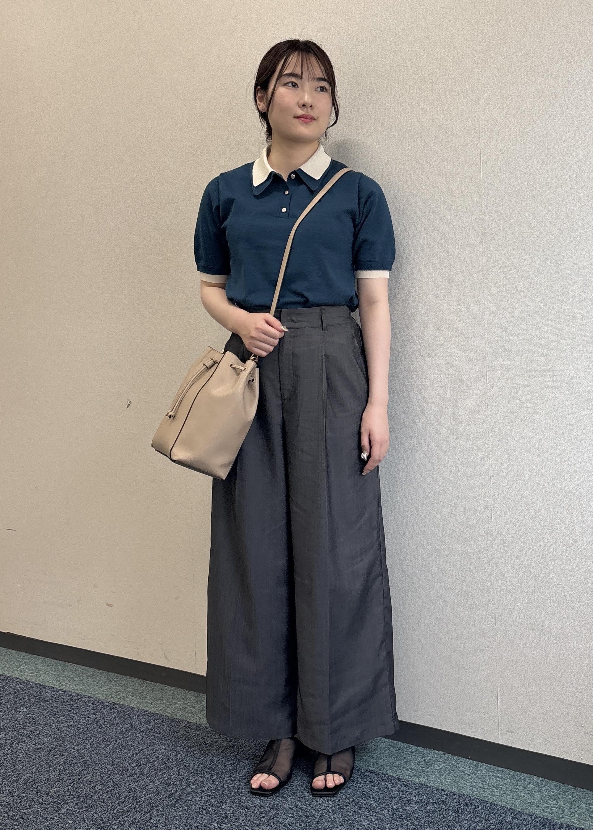 ROPE' PICNICの【新色追加】バイカラーレイヤード風ニットポロシャツを使ったコーディネートを紹介します。｜Rakuten Fashion(楽天ファッション／旧楽天ブランドアベニュー)6028992