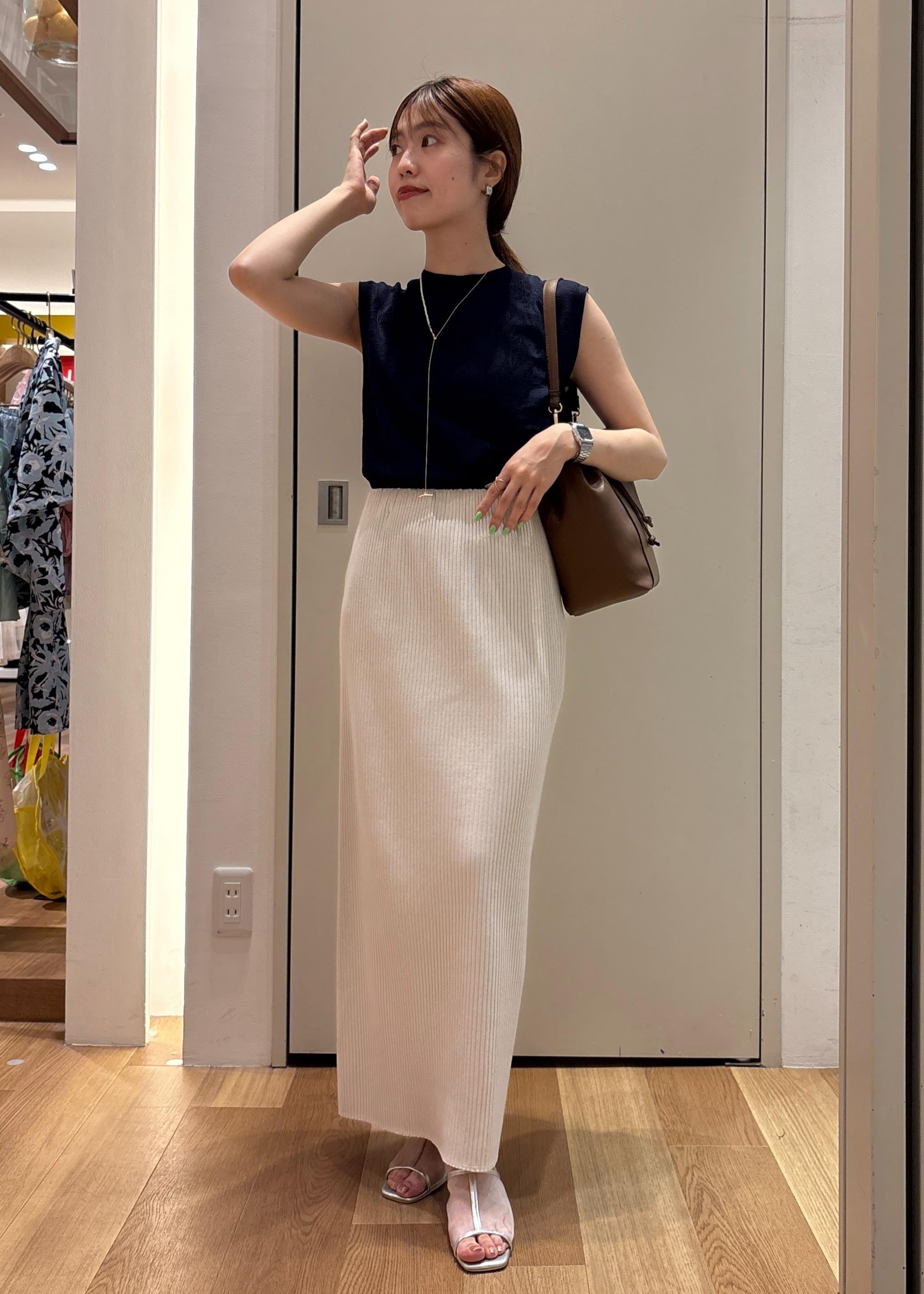 ROPE' PICNICのレーシーフレンチサマーニットを使ったコーディネートを紹介します。｜Rakuten Fashion(楽天ファッション／旧楽天ブランドアベニュー)6028902