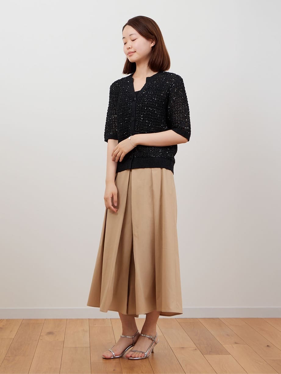ANAYI | 【セットアップ対応商品】ストレッチブロードタックフレア
