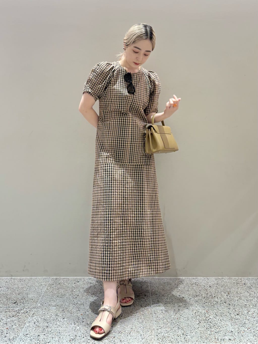 UNITED ARROWS LTD. OUTLET | パフスリーブ チェック ワンピース