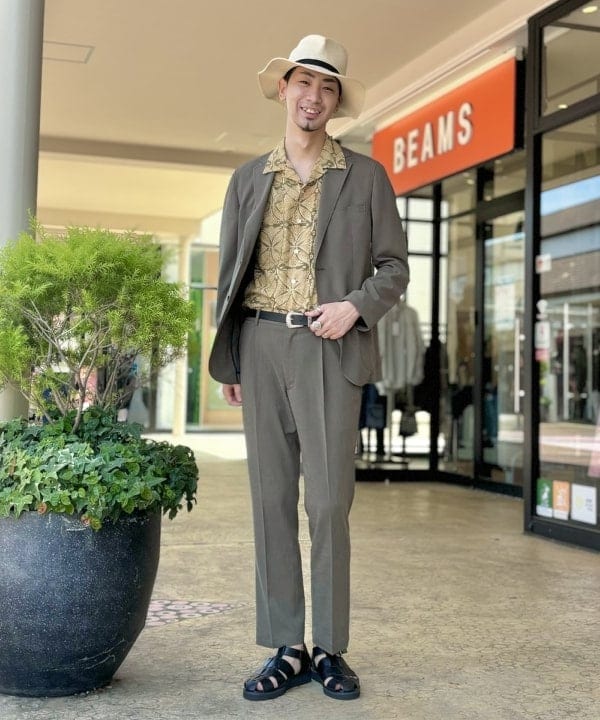 BEAMS HEARTの【防しわ性・ストレッチ】トリアセテート 2ボタンジャケット(S~XL・セットアップ対応)を使ったコーディネートを紹介します。｜Rakuten Fashion(楽天ファッション／旧楽天ブランドアベニュー)5897758