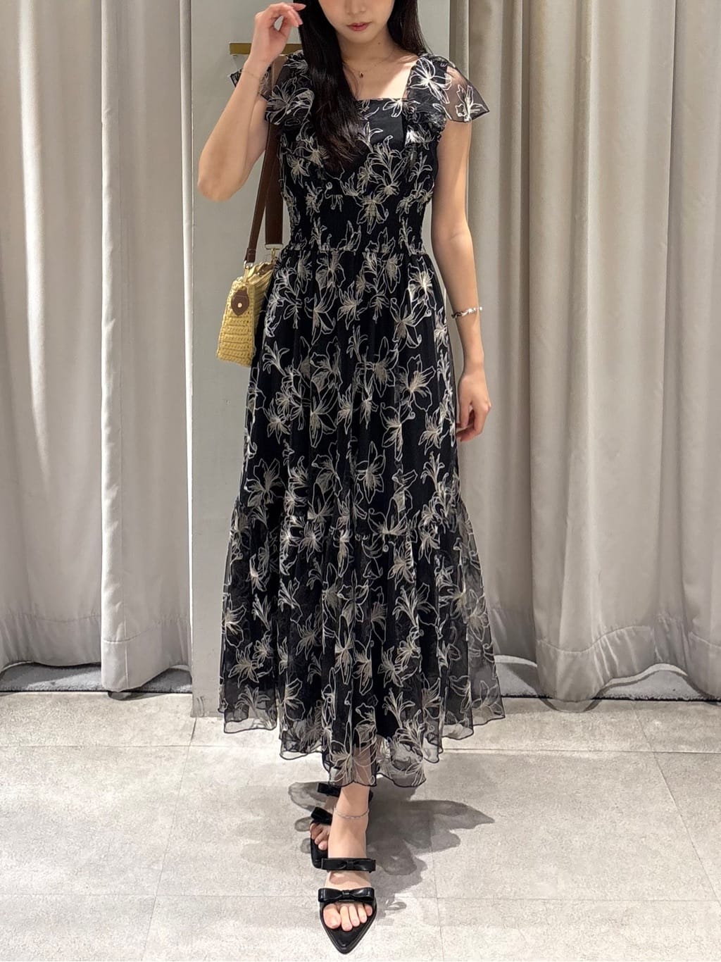 riendaの【AKB48 平田侑希さん着用】エンブロイダリーチュールフレア