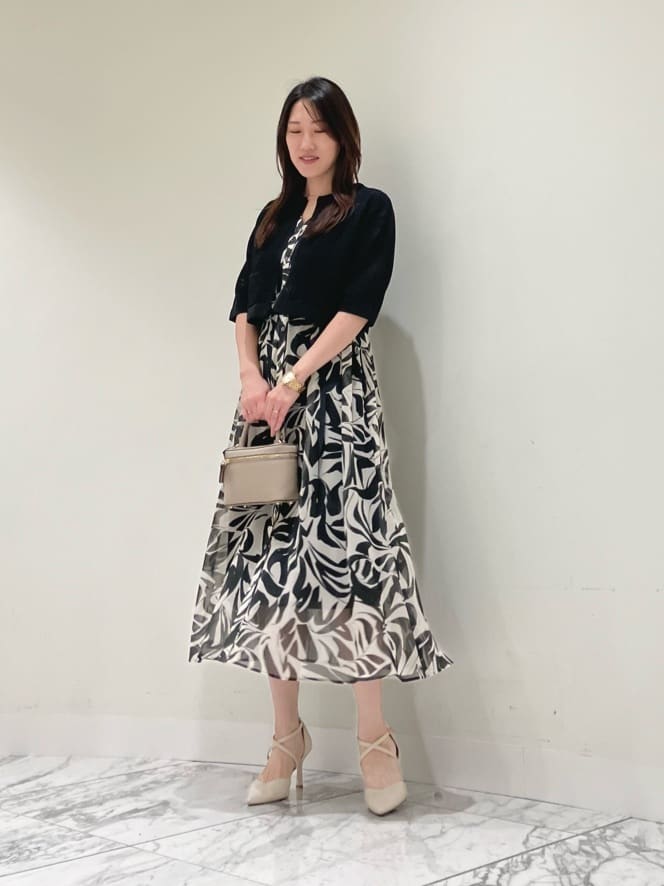 ANAYI | アートリーフシフォンロング ワンピース | Rakuten Fashion