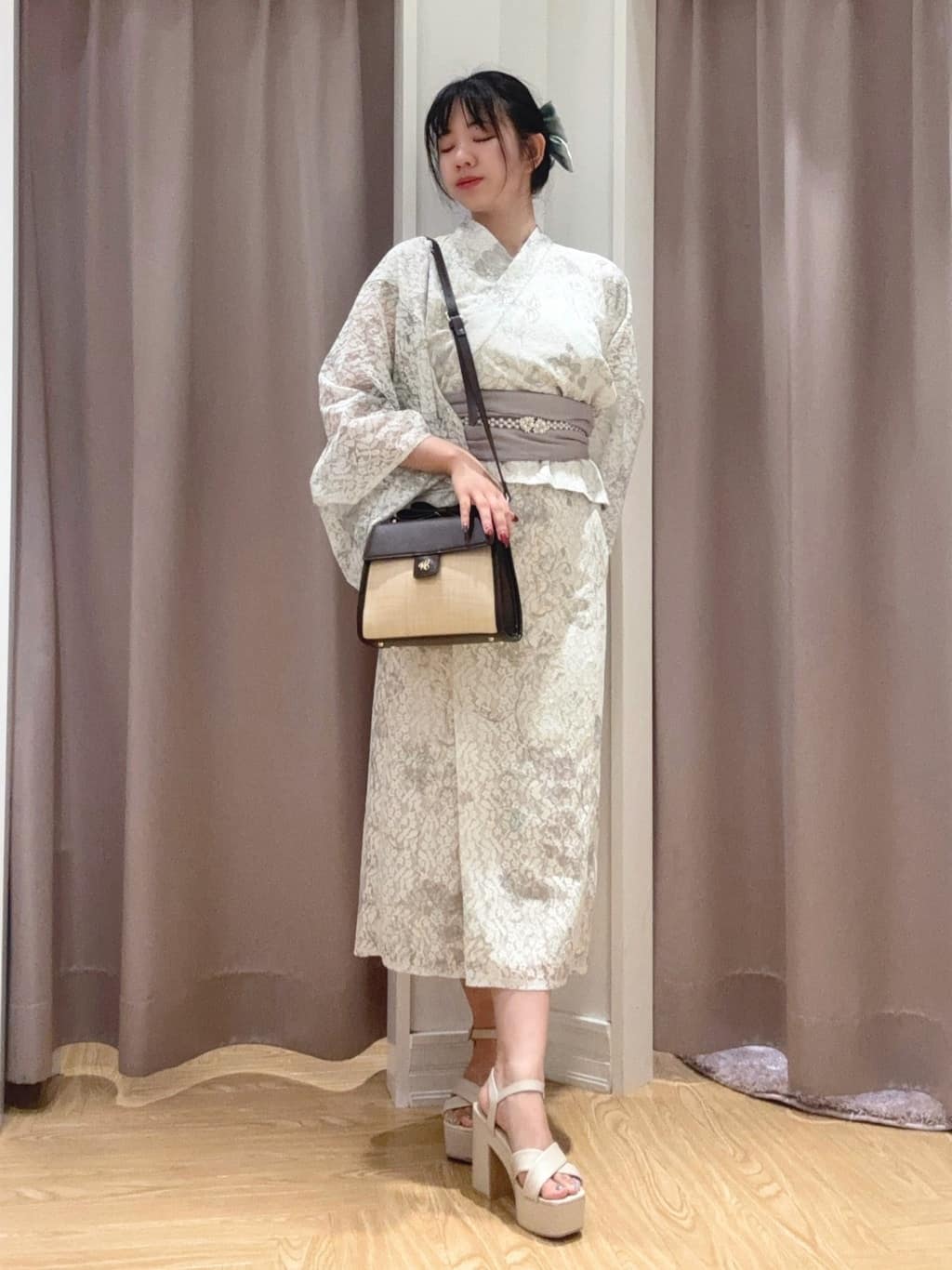 WILLSELECTION | ニュアンスフラワーレース浴衣SET | Rakuten Fashion