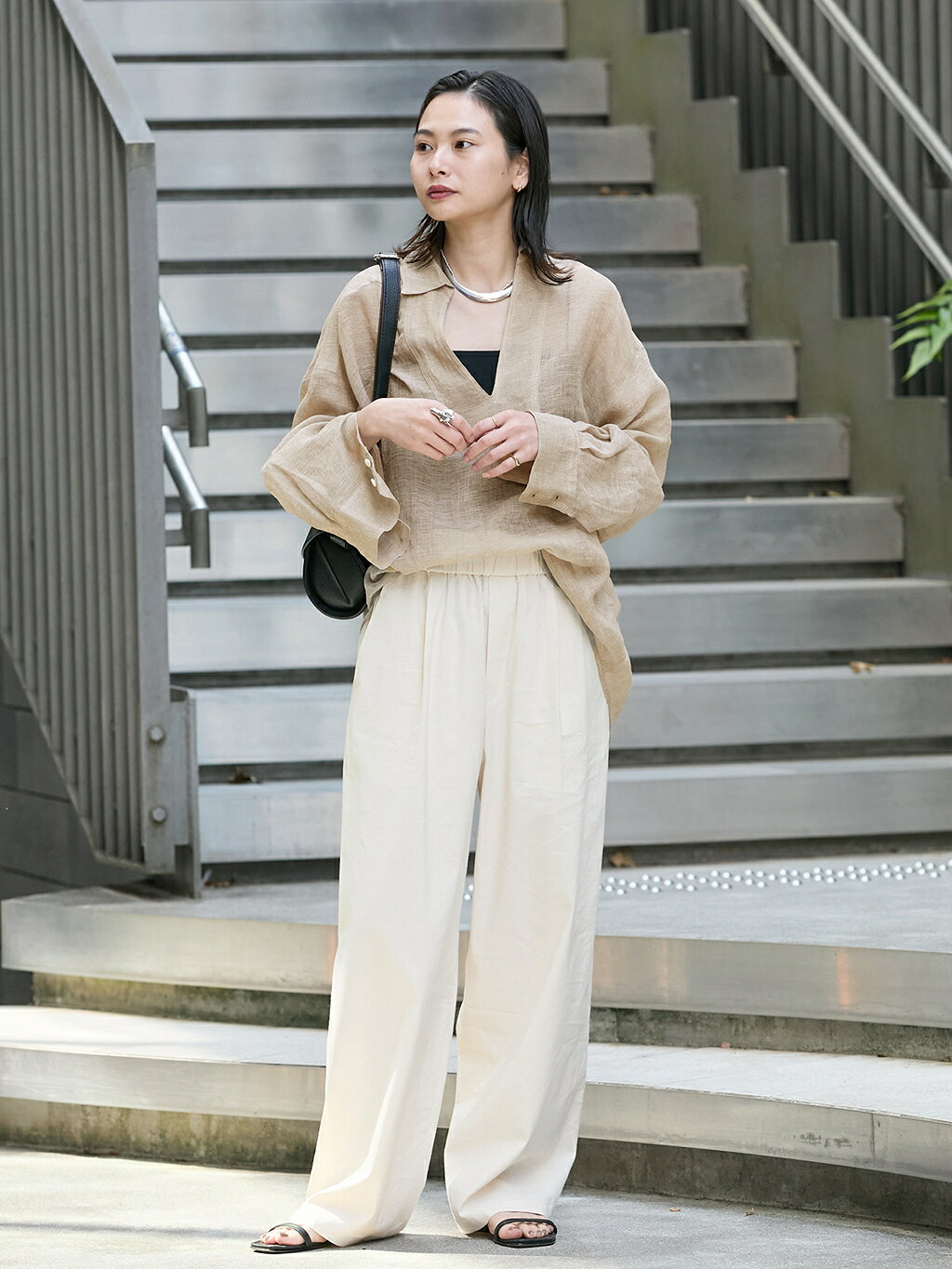 JOURNAL STANDARDの《追加2》リネンメッシュシャツを使ったコーディネートを紹介します。｜Rakuten Fashion(楽天ファッション／旧楽天ブランドアベニュー)5913936